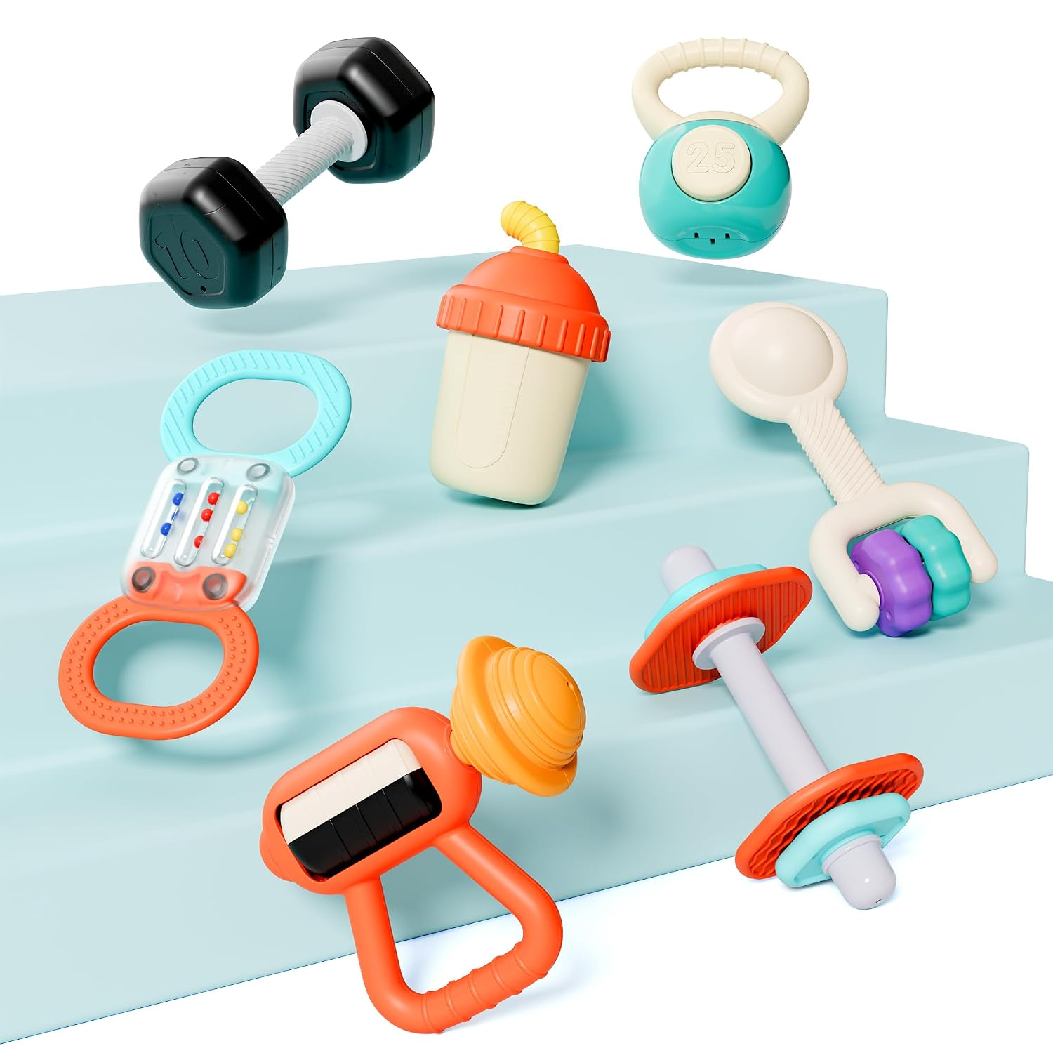 Thumbnail 5 de iPlay iLearn Baby First Gym Rattle Set, 7PCs