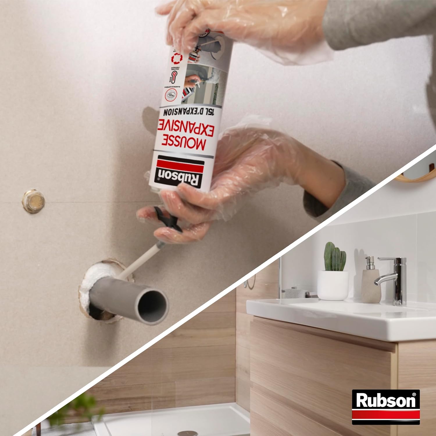 Thumbnail 4 de Rubson - Mousse Expansive Multi-Usages (Lot de 2x345 ml) Blanche