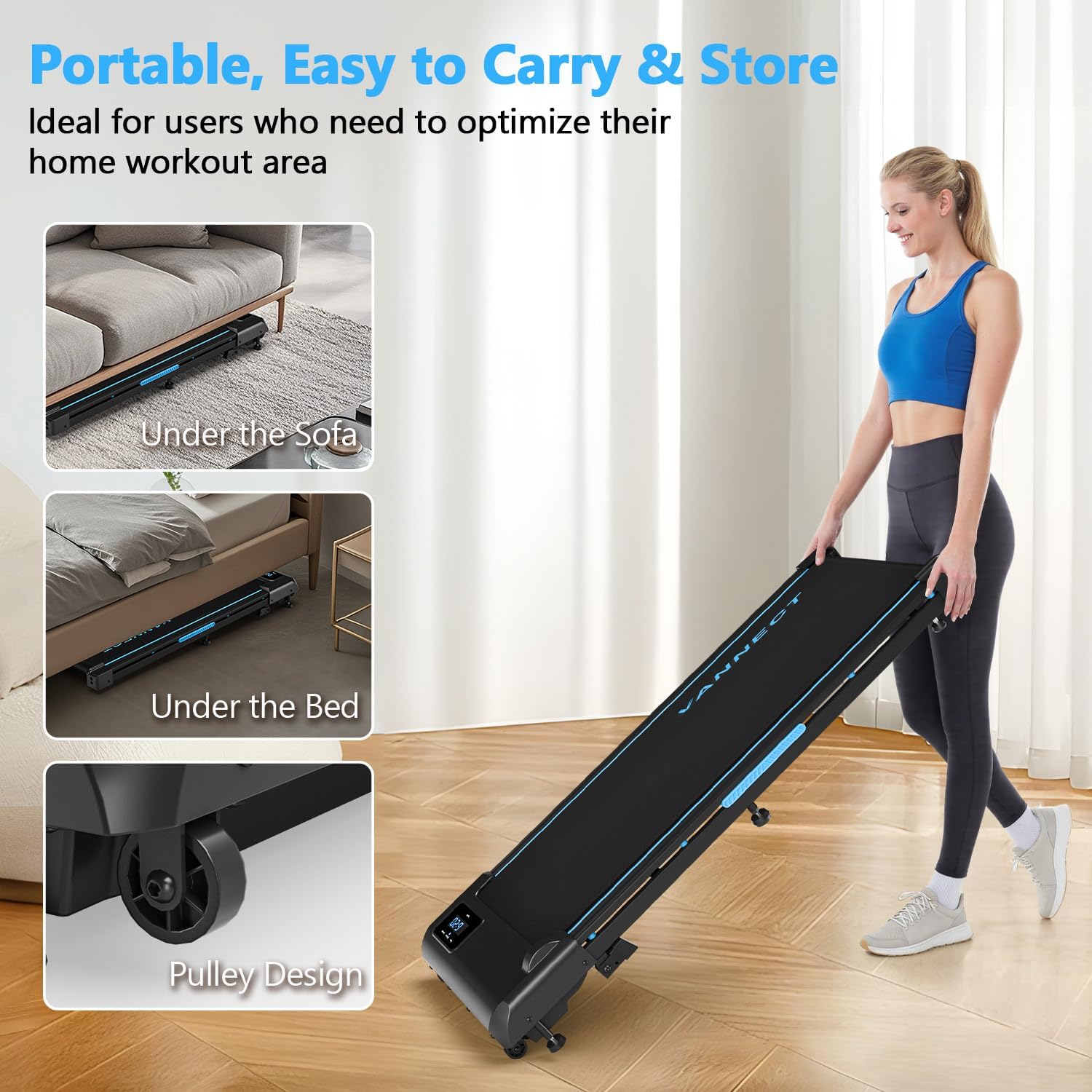 Thumbnail 6 de VANNECT 4 in 1 Walking Pad 9% incline, 330 lbs capacity ๐ถ