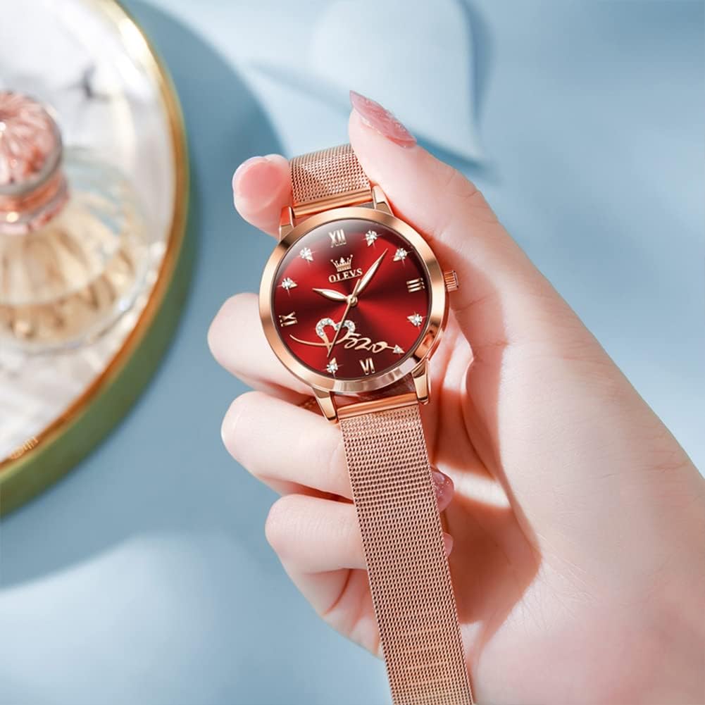 Detalle 2 de OLEVS Damenuhr Roségold 30 m