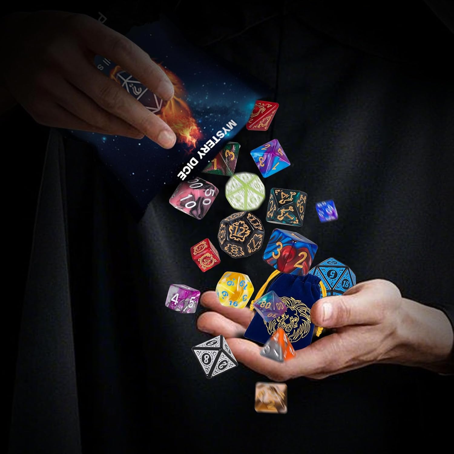 Thumbnail 2 de QMAY Polyhedral Dice 48-Count Mystery Set