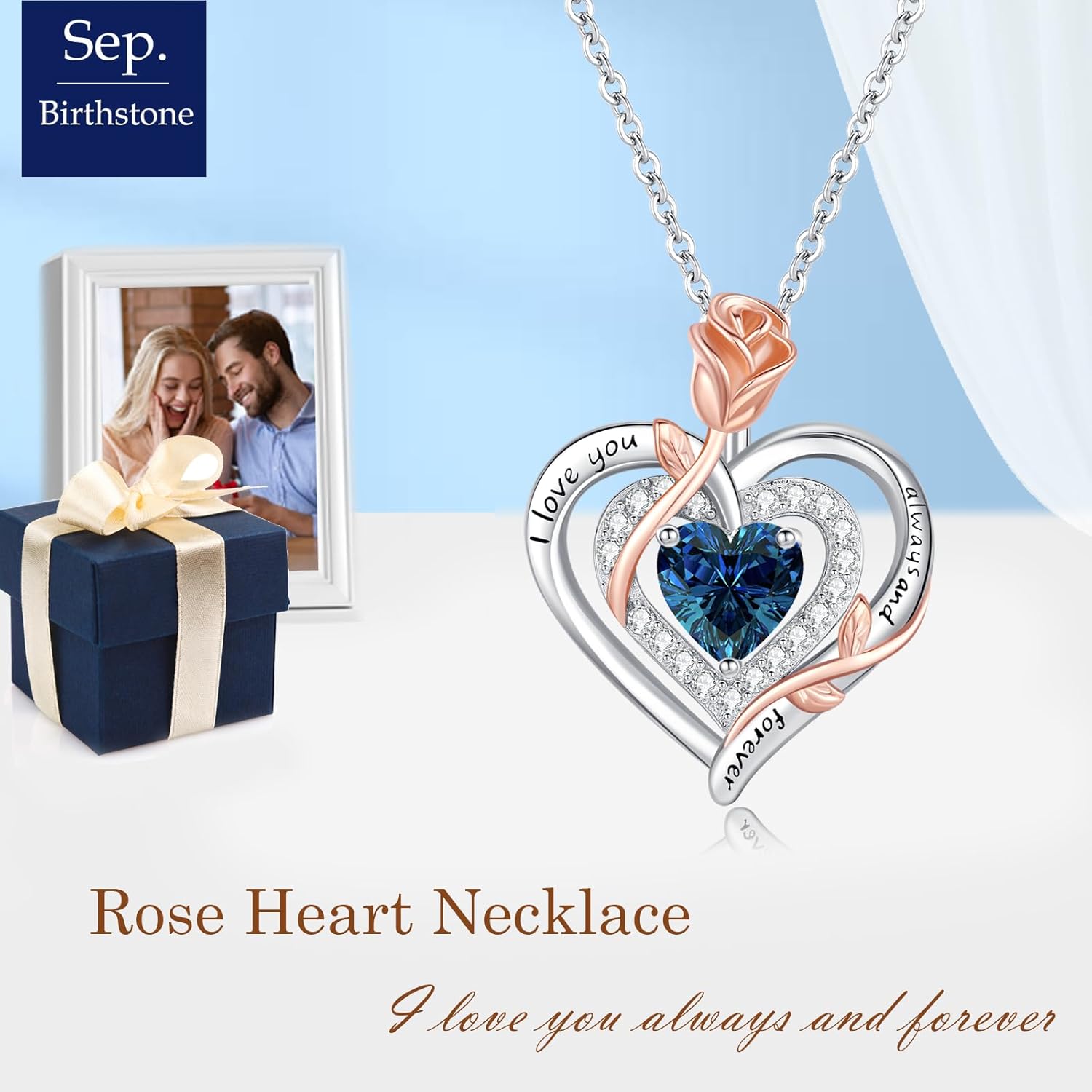 Thumbnail 1 de LAVUMO collier cœur rose 925, pendentif