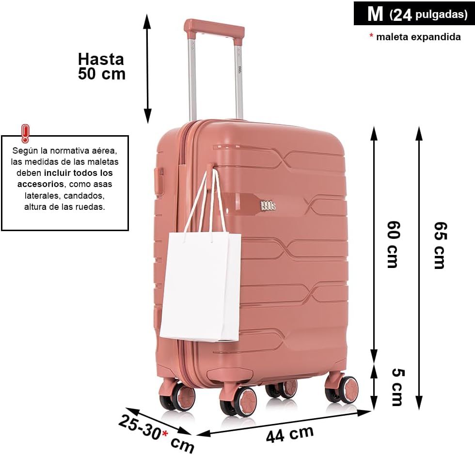 Detalle de 1990s Maleta Mediana expandible 65cm 79L