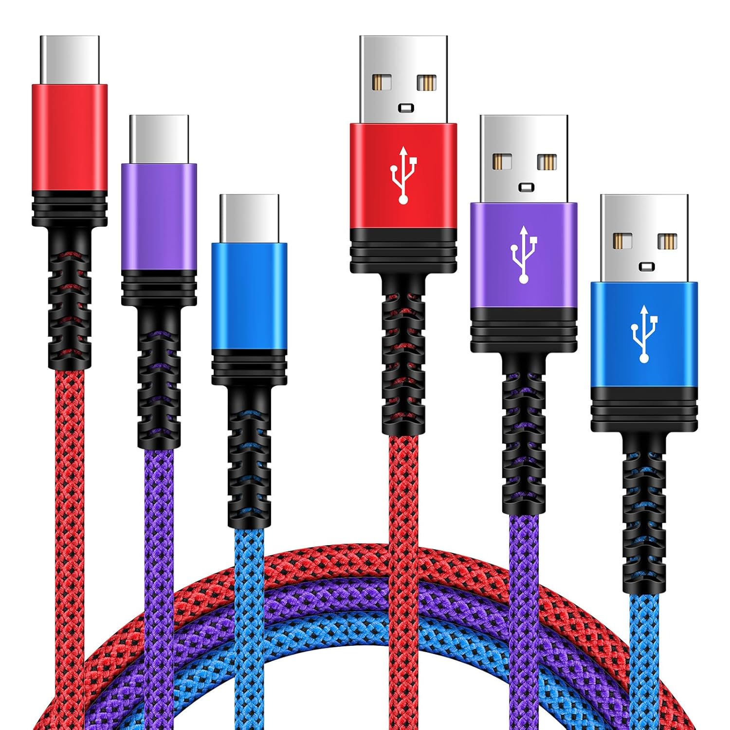 Thumbnail 1 de USB C Cable 3ft 3Pack Fast Charging