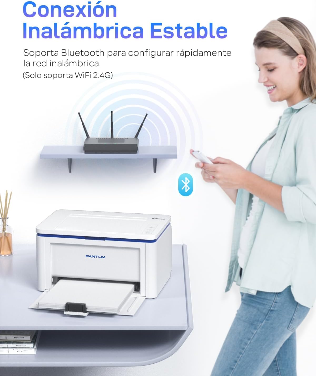 Thumbnail 3 de PANTUM BP2309W Impresora Láser WiFi Mono Compacta para Hogar y Oficina