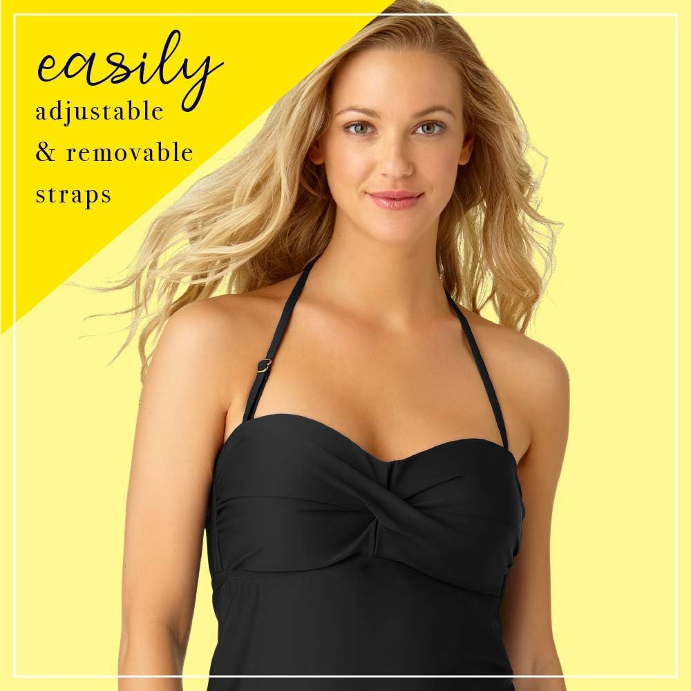 Detalle de Catalina Maillot de Bain Tankini Bandeau Torsadé sur le Devant – Haut Femme