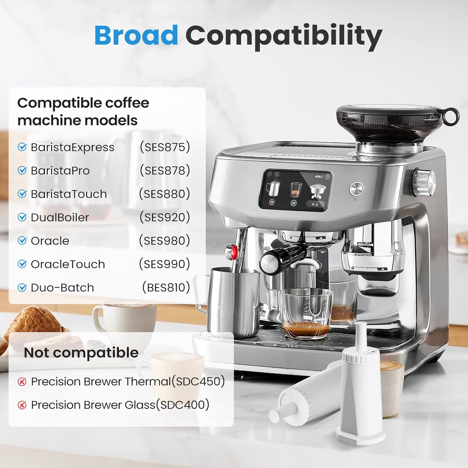 Thumbnail 3 de Mutital 6 Pack Filter Replacement for Sage Fully Automatic Coffee Machines