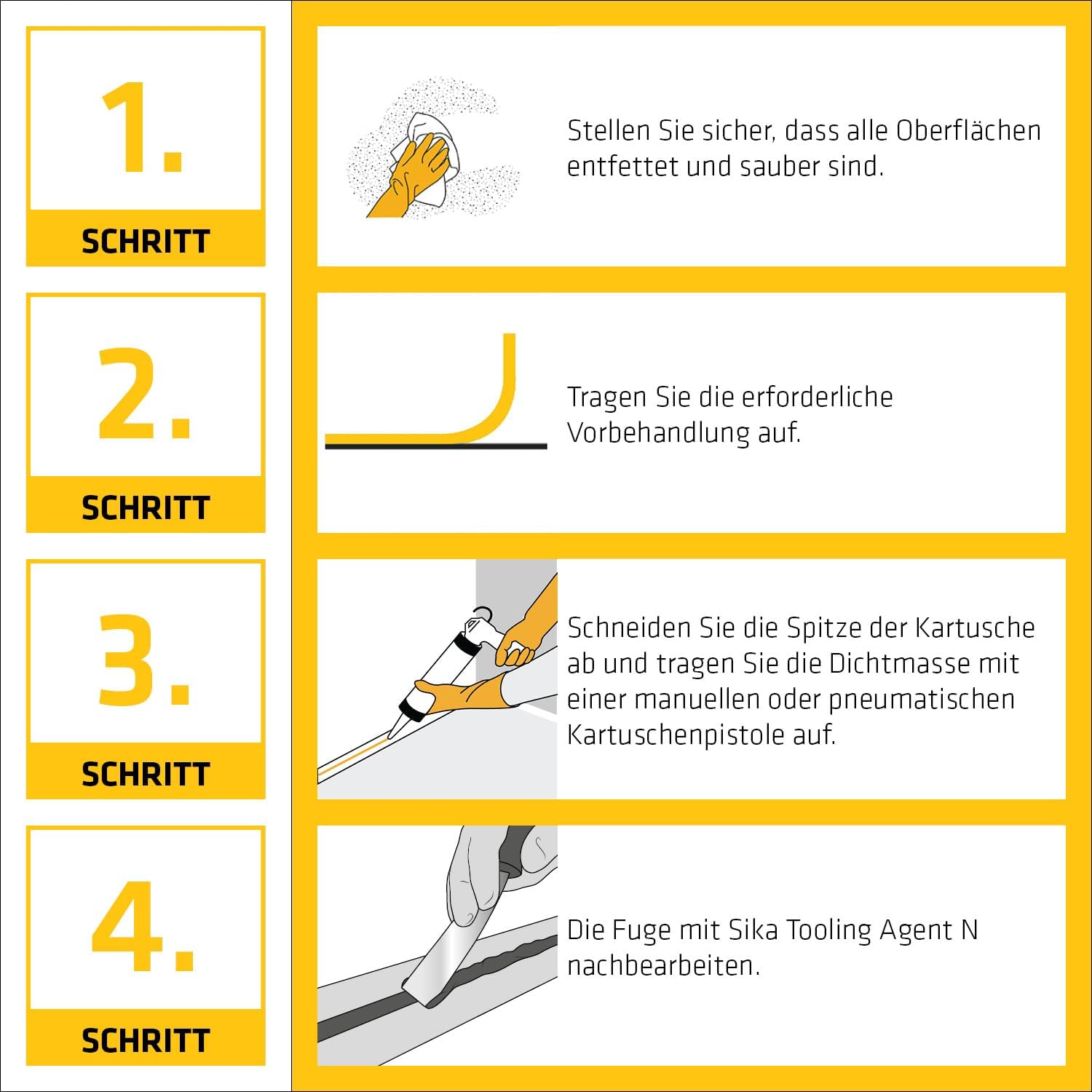 Thumbnail 3 de Sika Sikaflex-291i Schwarz – hochelastischer Dichtstoff für den Marinebereich, überlackierbar, 300 ml