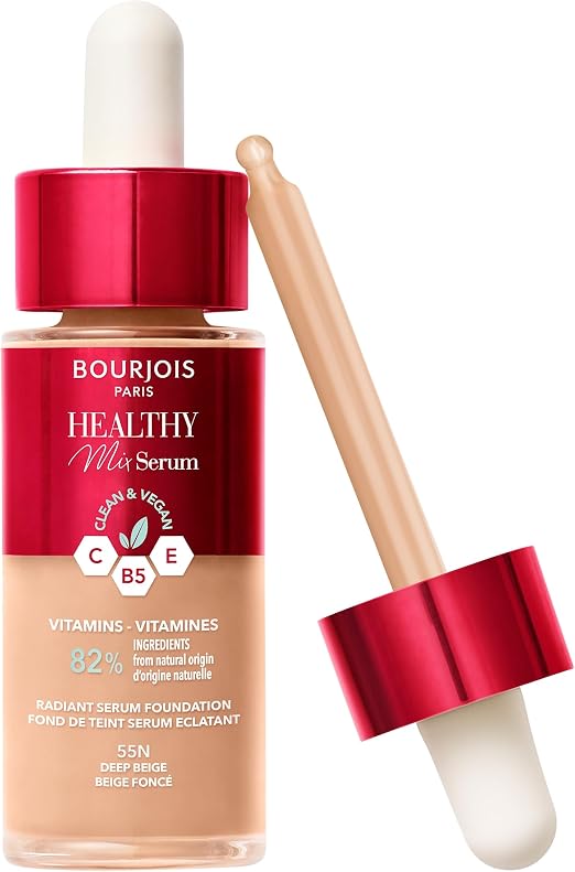 Bourjois Sérum Healthy Mix Clean 55 N, base ligera, 30 ml 💧