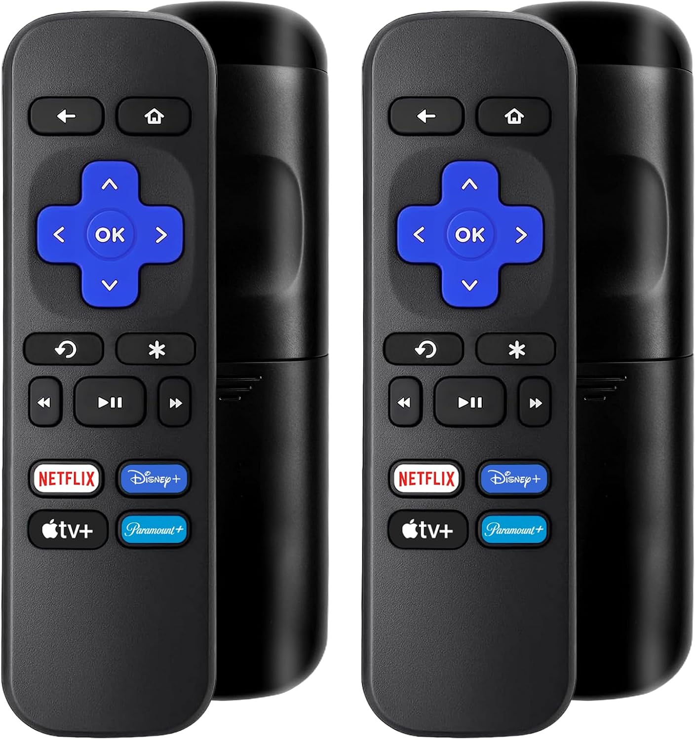 Detalle de Replacement Roku Remote (2-Pack) for Roku Box/Express/Premiere — Not for TVs or Sticks
