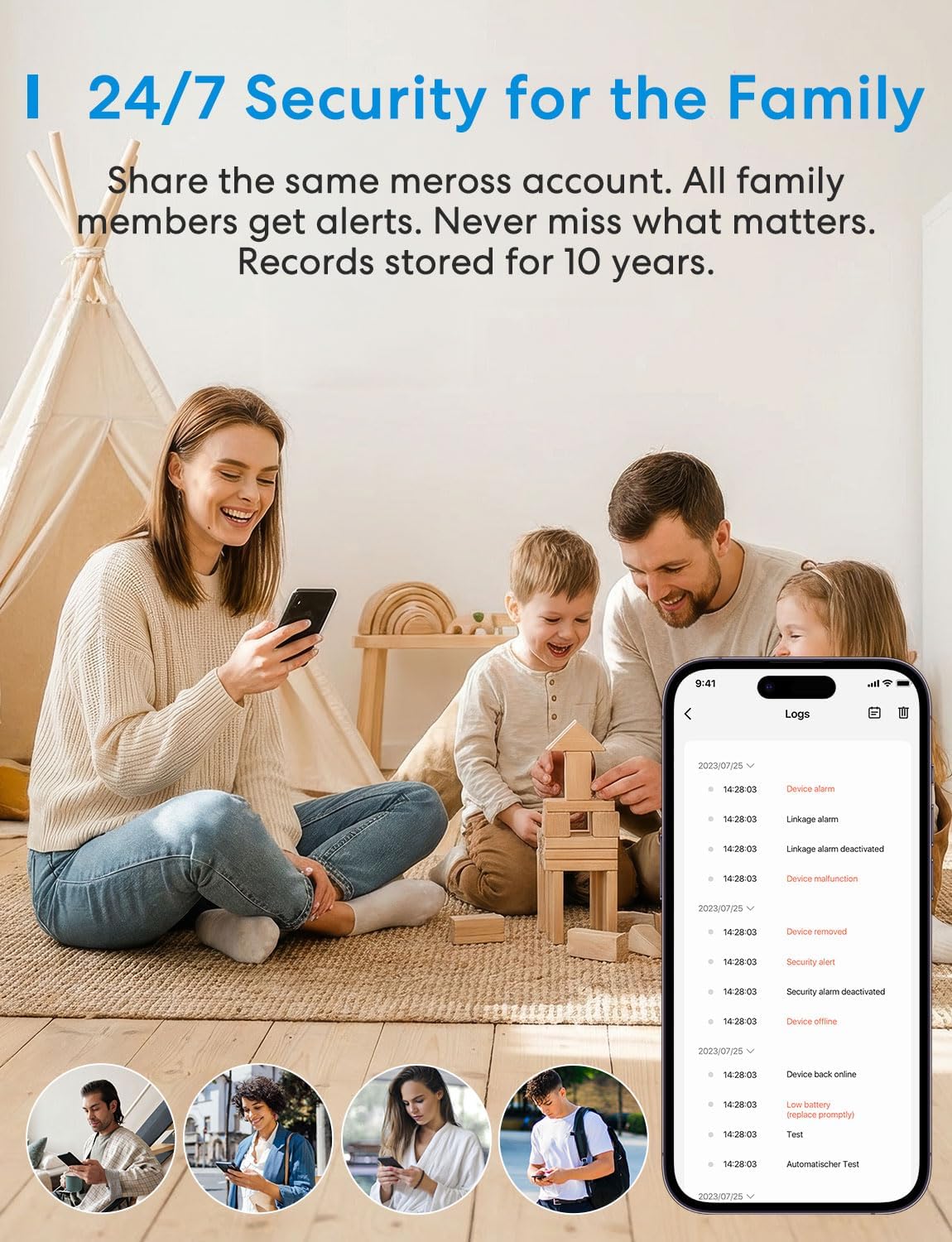 Thumbnail 4 de Meross Rilevatore di fumo Wi‑Fi connesso 33 mm