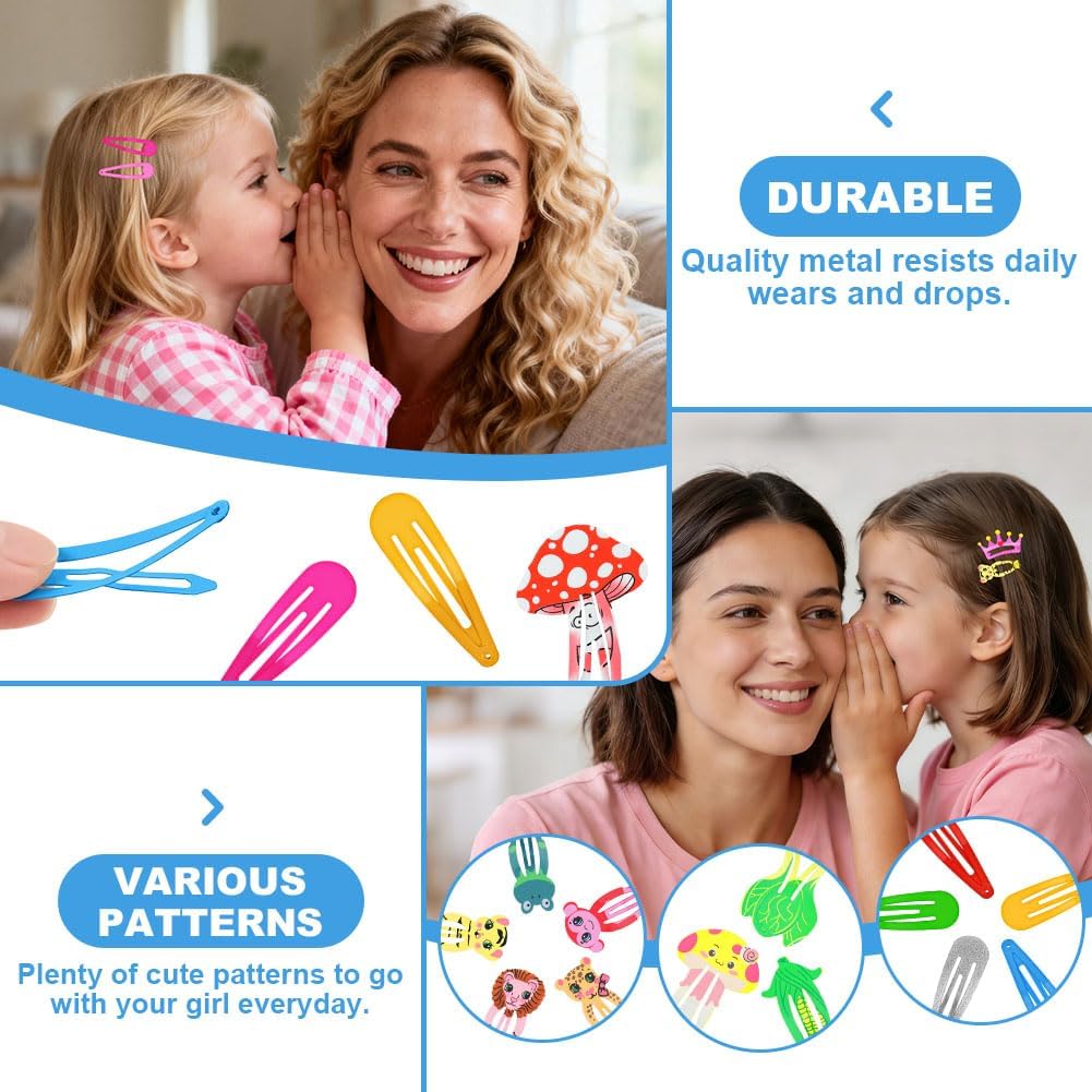 Thumbnail 6 de LOPHE BB lot de 110 barrettes à cheveux en métal (pinces plates) pour fille
