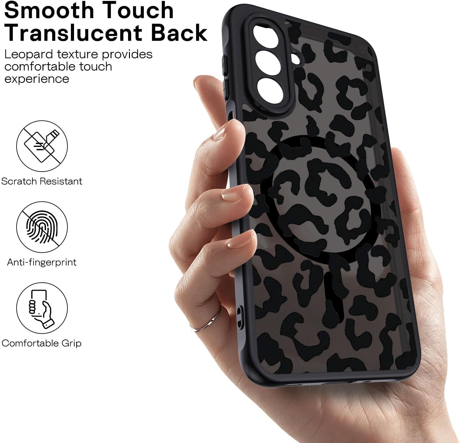 Thumbnail 4 de XTCASE Coque magnétique Leopard pour Samsung Galaxy A17 4G/5G — Mat Translucide et Anti-rayures