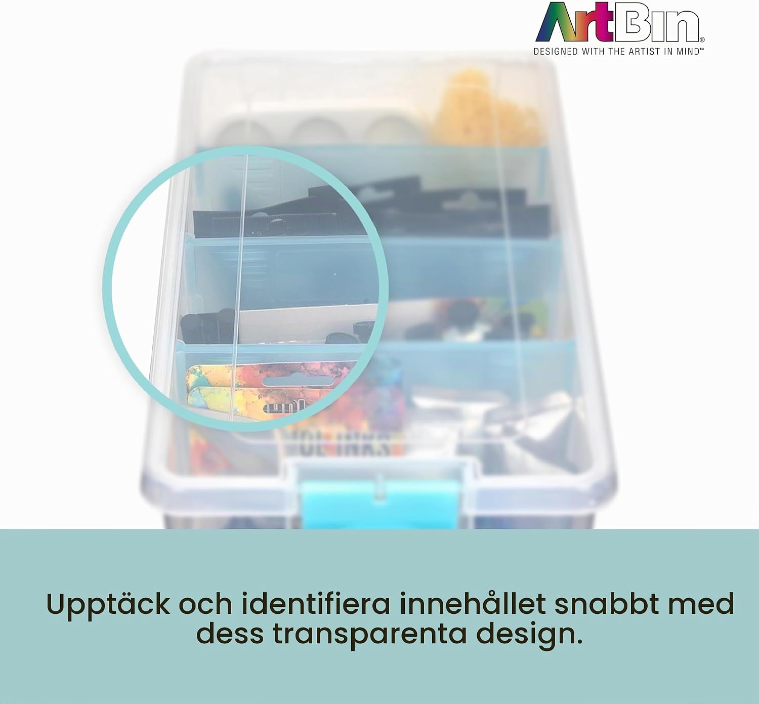Detalle de ArtBin 6925AB Semi Satchel förvaring med tre löstagbara skiljeväggar