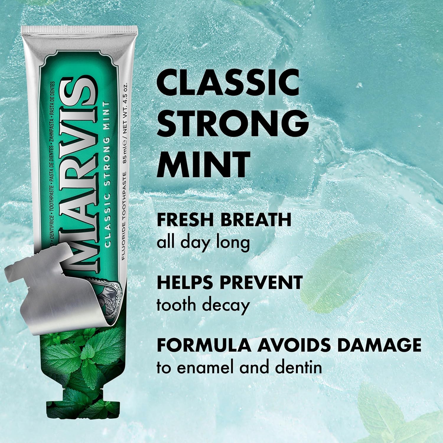 Thumbnail 2 de Marvis Classic Strong Mint Toothpaste (85 ml) for long-lasting fresh breath