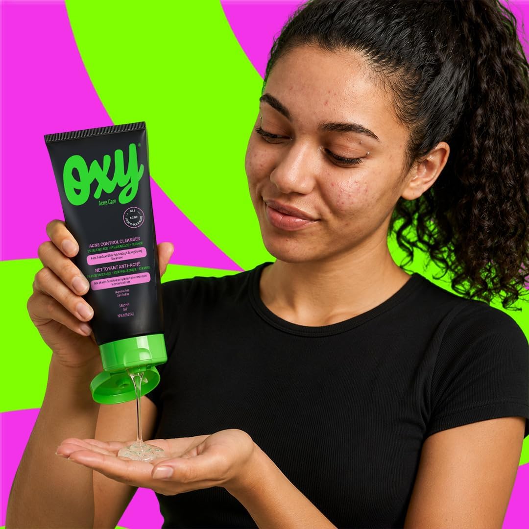 Detalle 2 de OXY Acne Control Cleanser 162 mL with 2% Salicylic Acid, Hyaluronic Acid & Ceramide