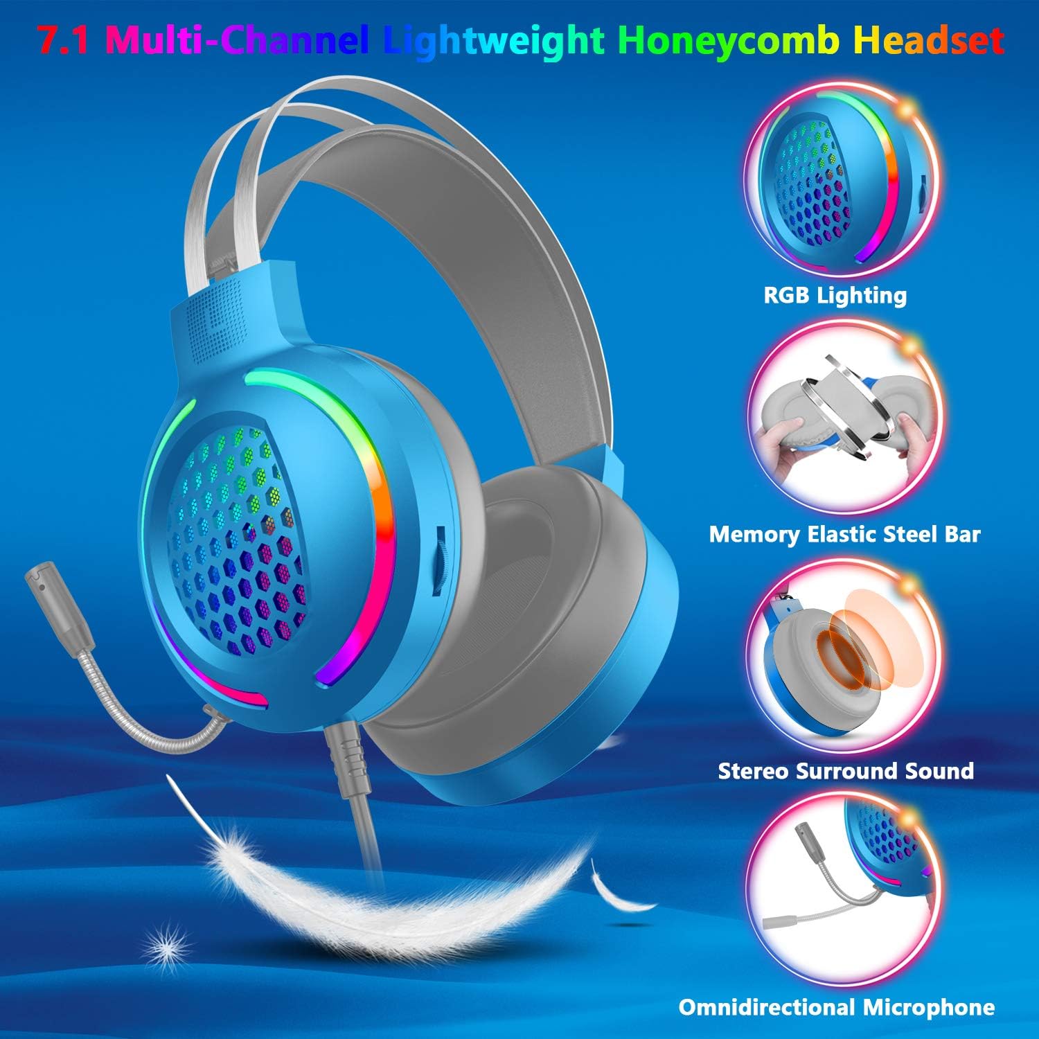 Thumbnail 1 de Gaming Keyboard Headset & Mouse Set UK 104 Keys
