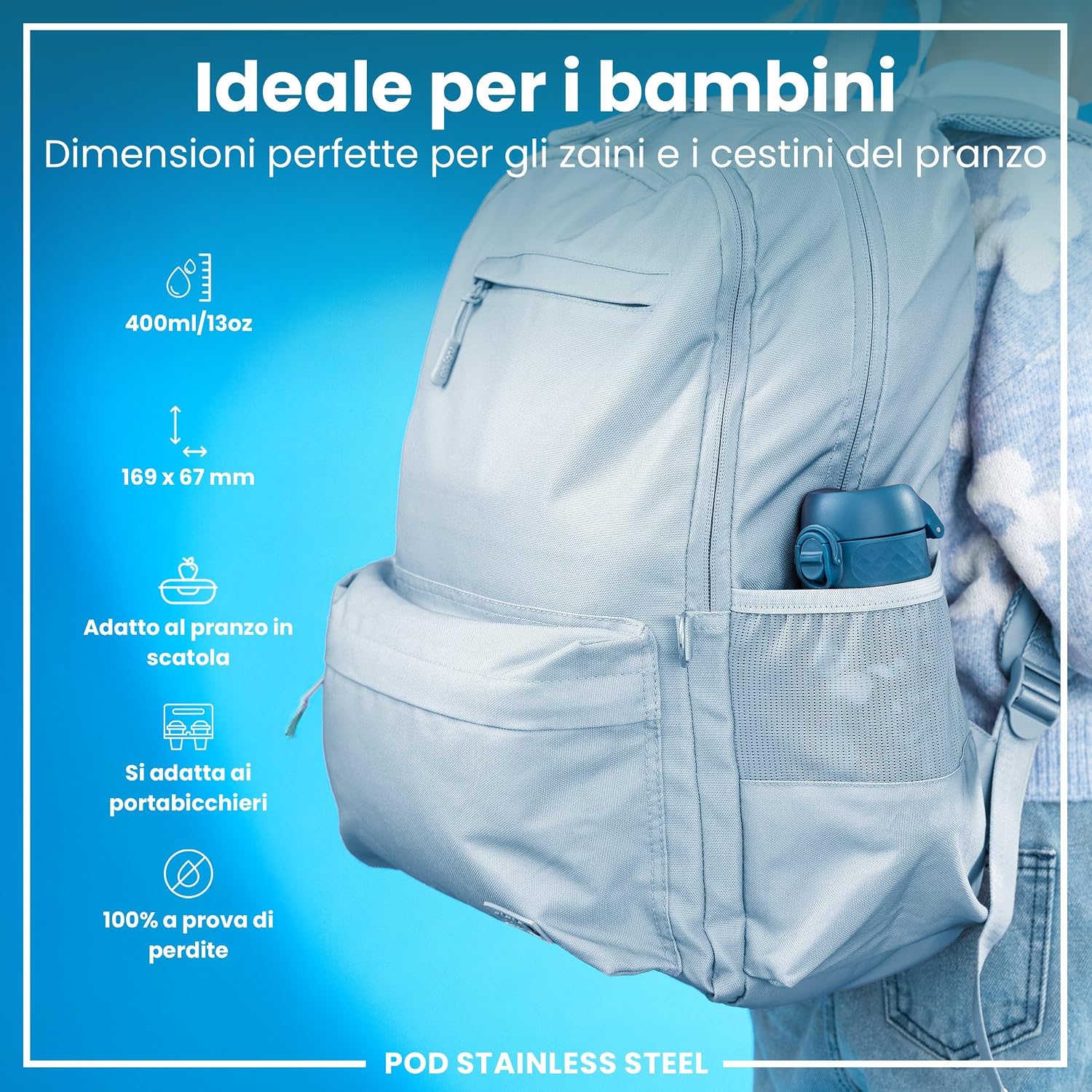 Detalle 2 de Ion8 Borraccia 400ml per bambini