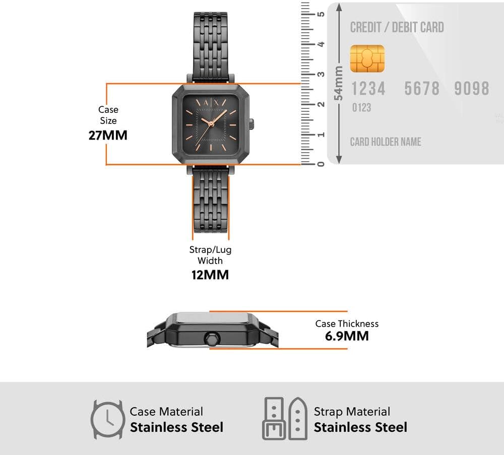 Thumbnail 6 de Armani Exchange Damenuhr – Quarz Dreizeigeruhrwerk, 27 mm Gehäuse, Edelstahlarmband