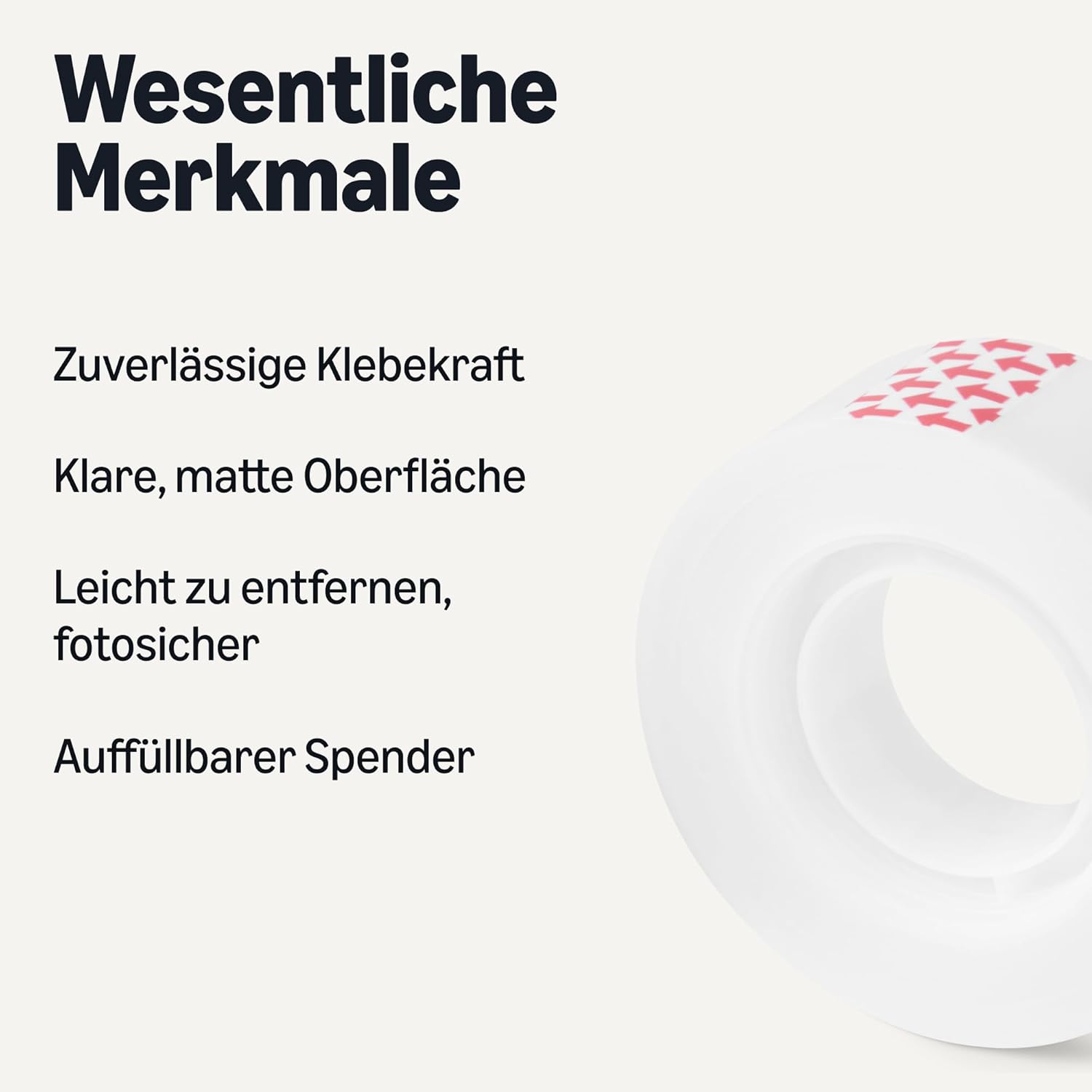 Thumbnail 1 de Amazon Basics Klebeband mit matter Oberfläche – unsichtbares Klebeband, 12er-Pack, 25,4 m pro Rolle