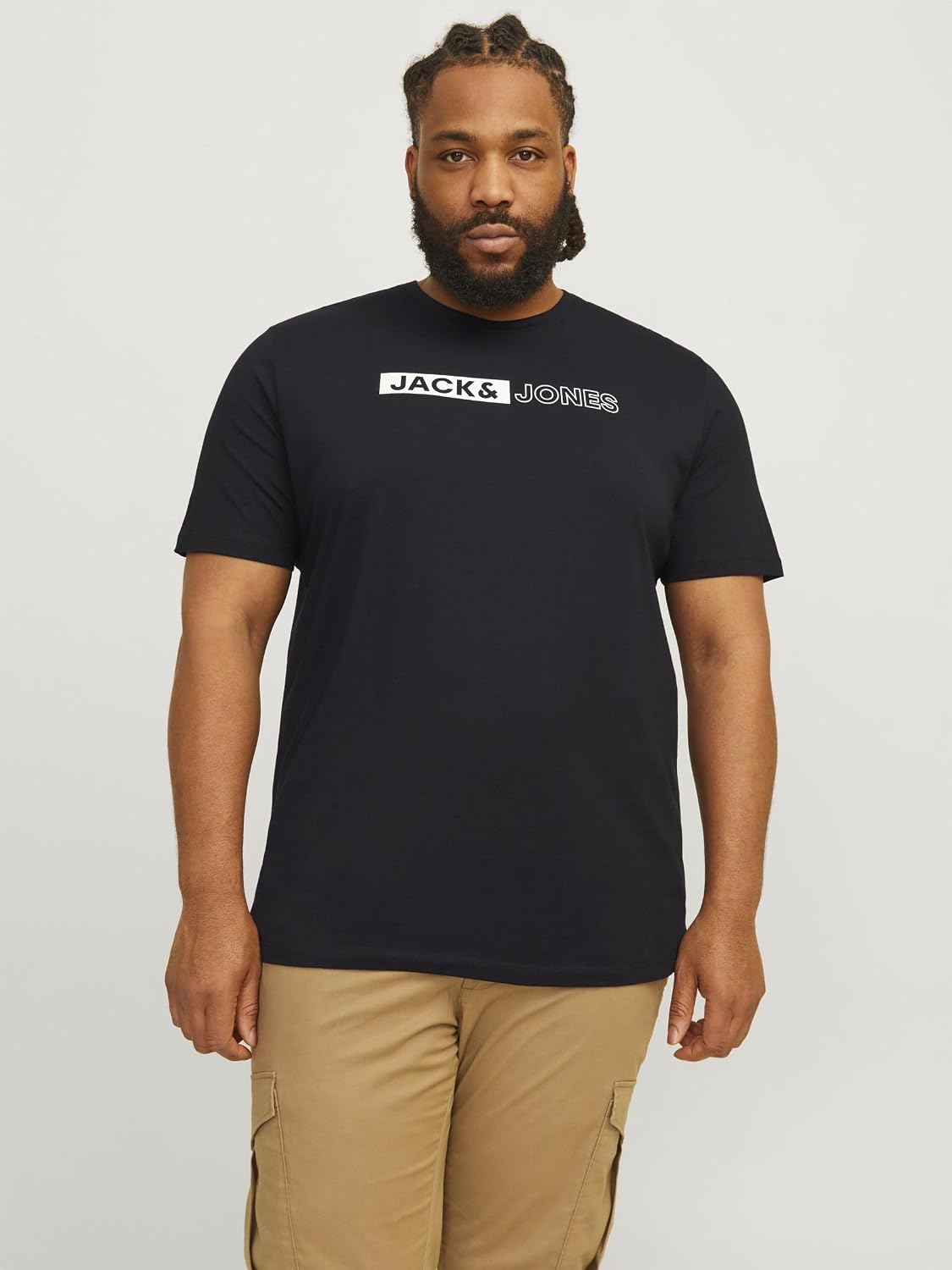 Detalle 2 de Jack & Jones Herren Jjecorp Logo Tee Play Ss O-n Noos Pls T-Shirt (1er Pack)
