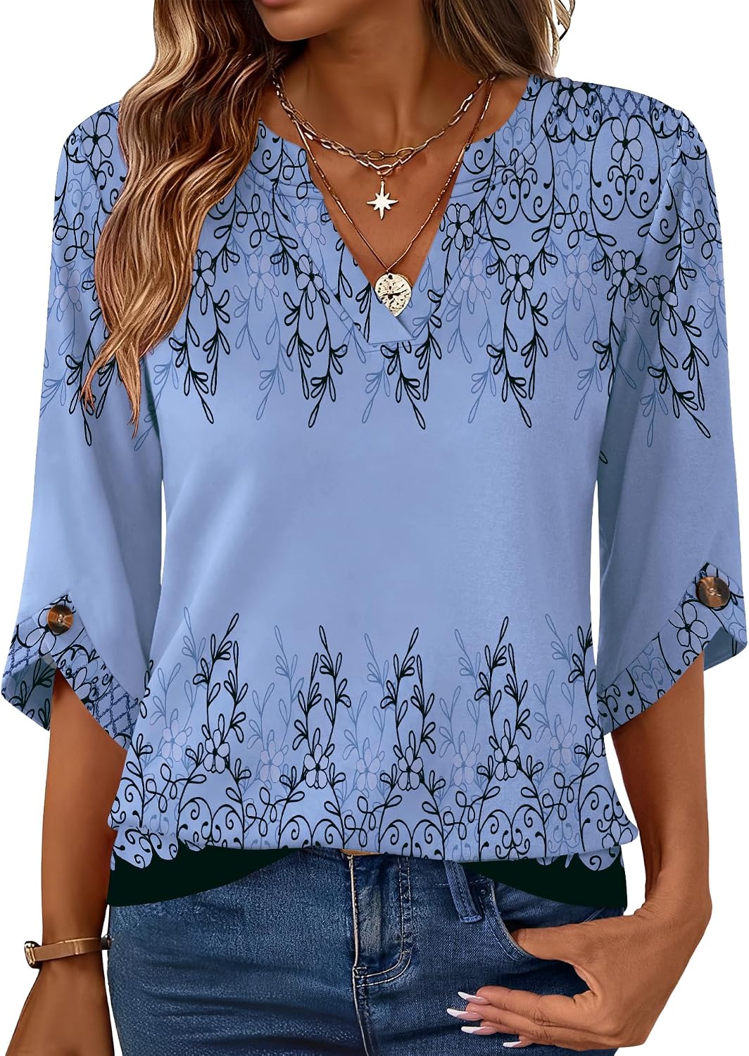 Thumbnail 5 de Kistore Tunic V‑Neck 3/4 Sleeve Top