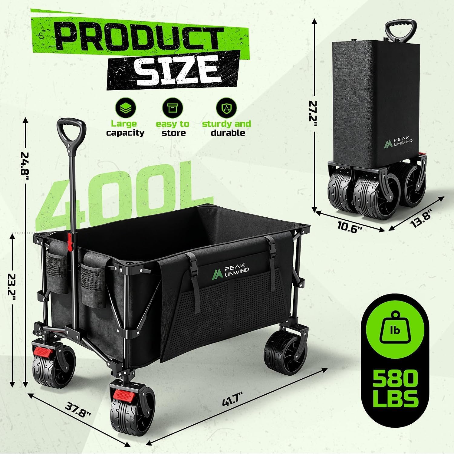 Detalle 2 de Collapsible Beach Wagon, 400L