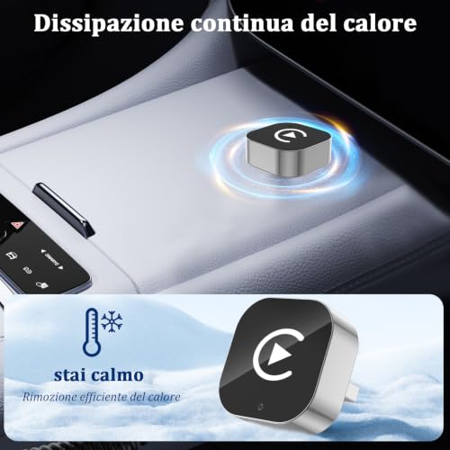 Detalle 2 de BSTOEM Adattatore Wireless 2-in-1 CarPlay/Android Auto USB-C: basta cavi, compatibilità ampia