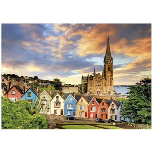 Detalle 2 de Educa - Catedral de Cobh Irlanda 🏰 1000 Piezas, 68x48 cm, Incluye Cola