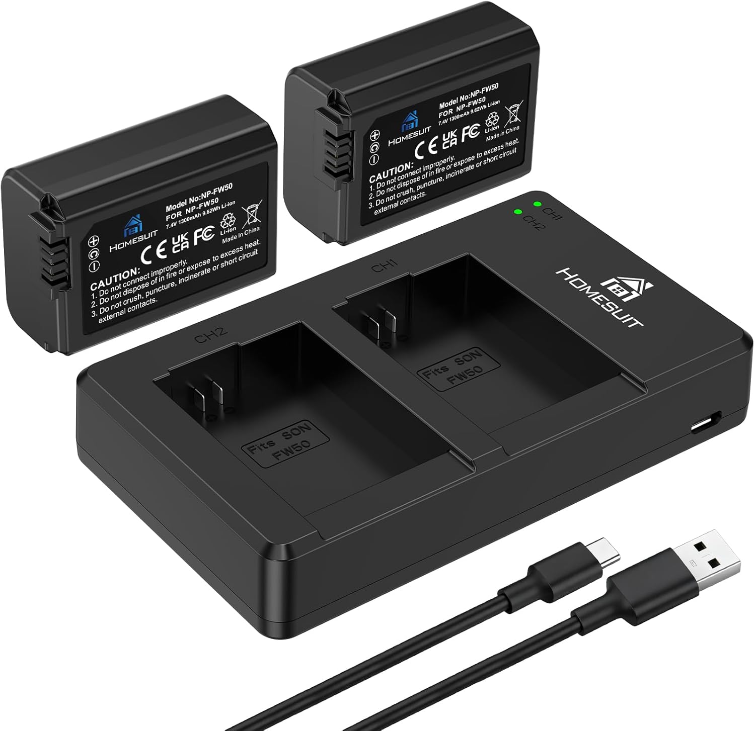 Thumbnail 6 de Homesuit NP‑FW50 Akku 1300mAh Kit für Sony-Kameras