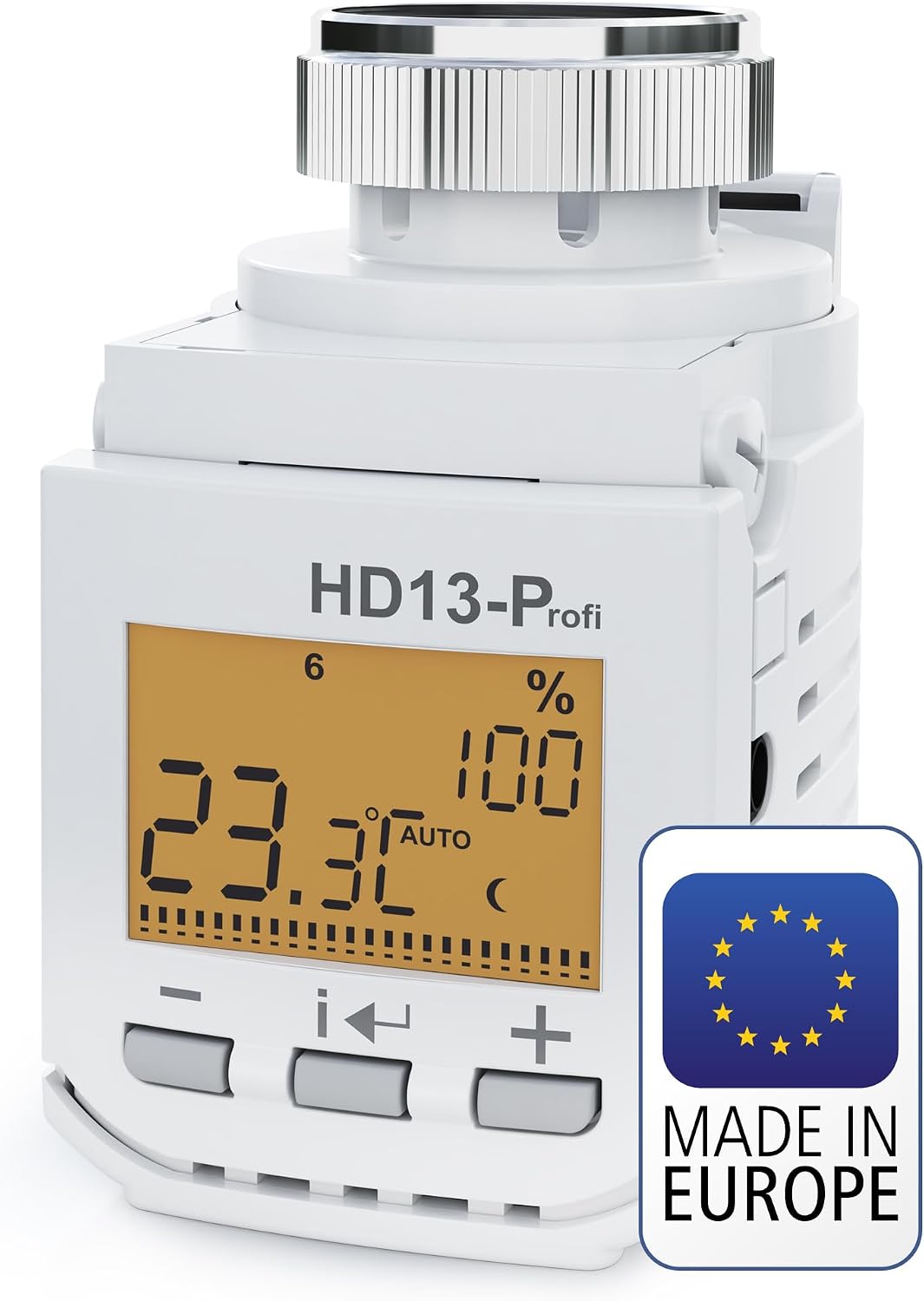 Detalle de Elektrobock HD13-Profi programowalny termostat grzejnikowy, biały, z czujnikiem okiennym