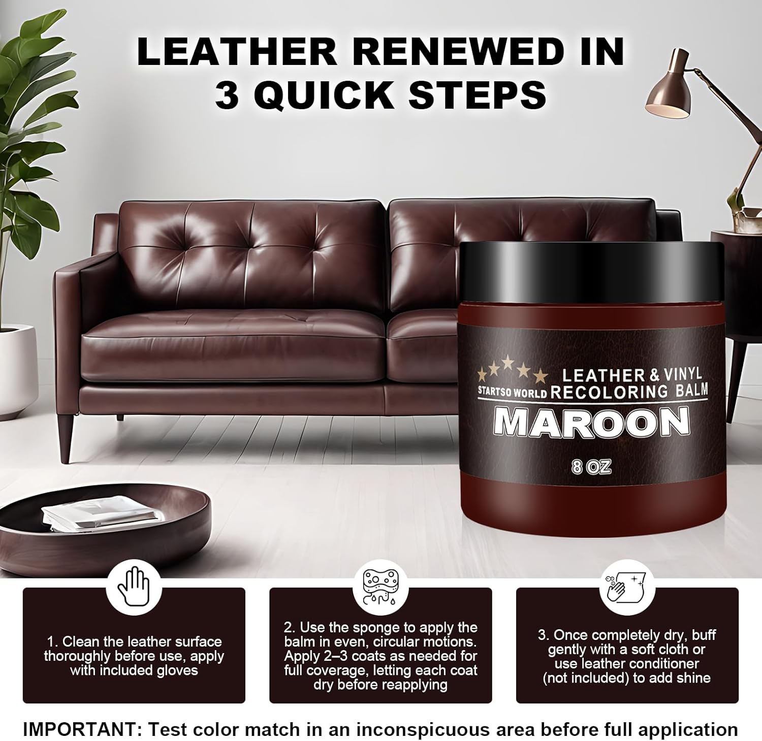 Detalle 2 de STARTSO WORLD Leather Recolouring Balm 200ml