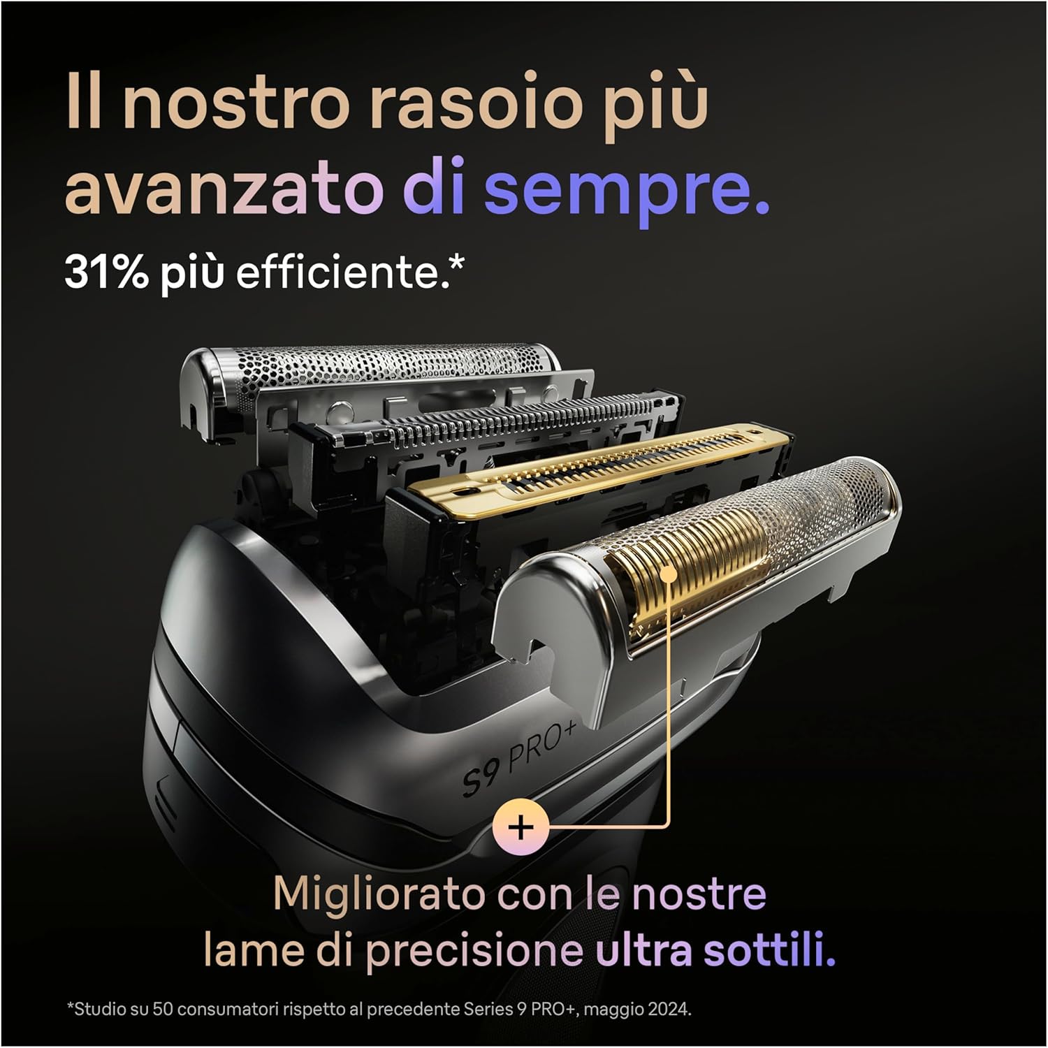 Thumbnail 5 de Braun Series 9 PRO + Rasoio Elettrico Barba Wet & Dry 5+1 Lame di Precisione Ultra Sottili – 9617PSI, Argento