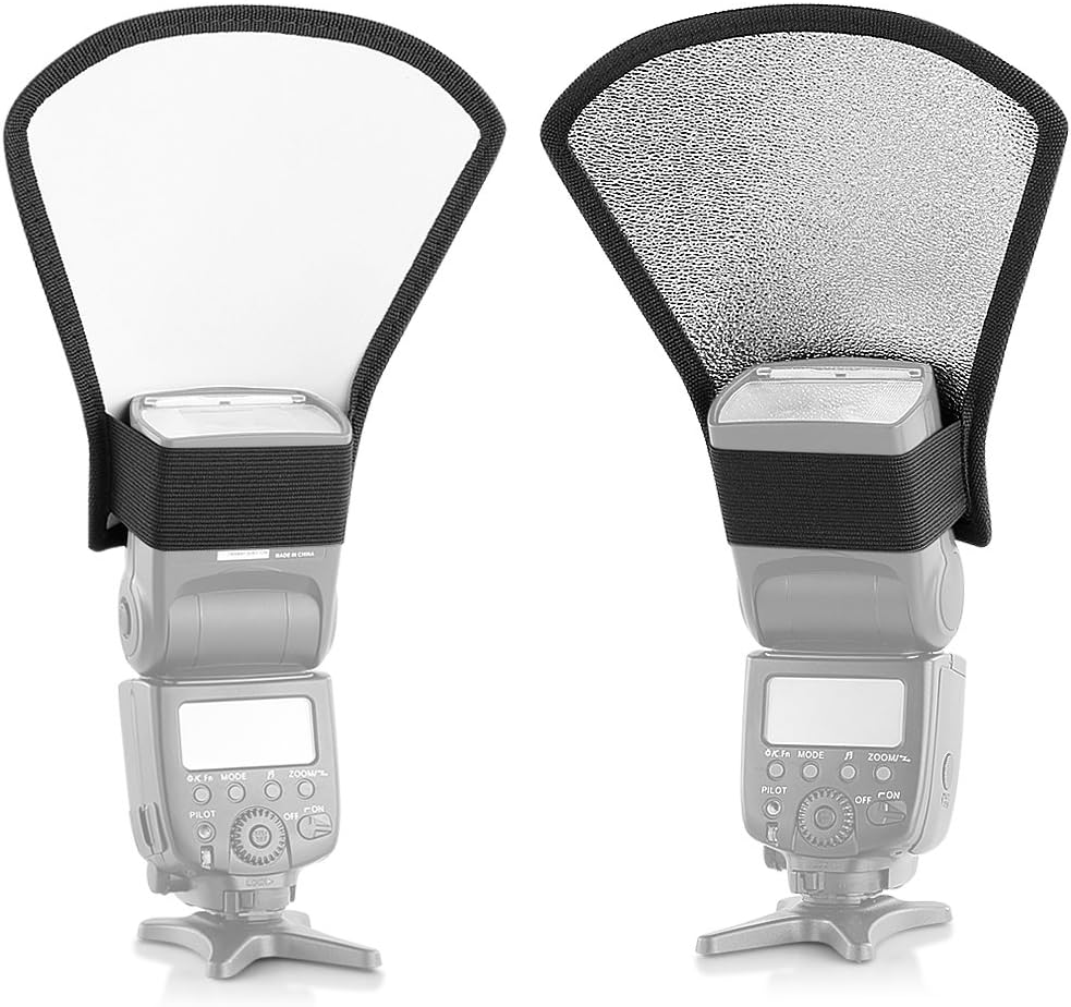Thumbnail 1 de Neewer diffuseur flash argent/blanc (réflecteur double face) pour Speedlite