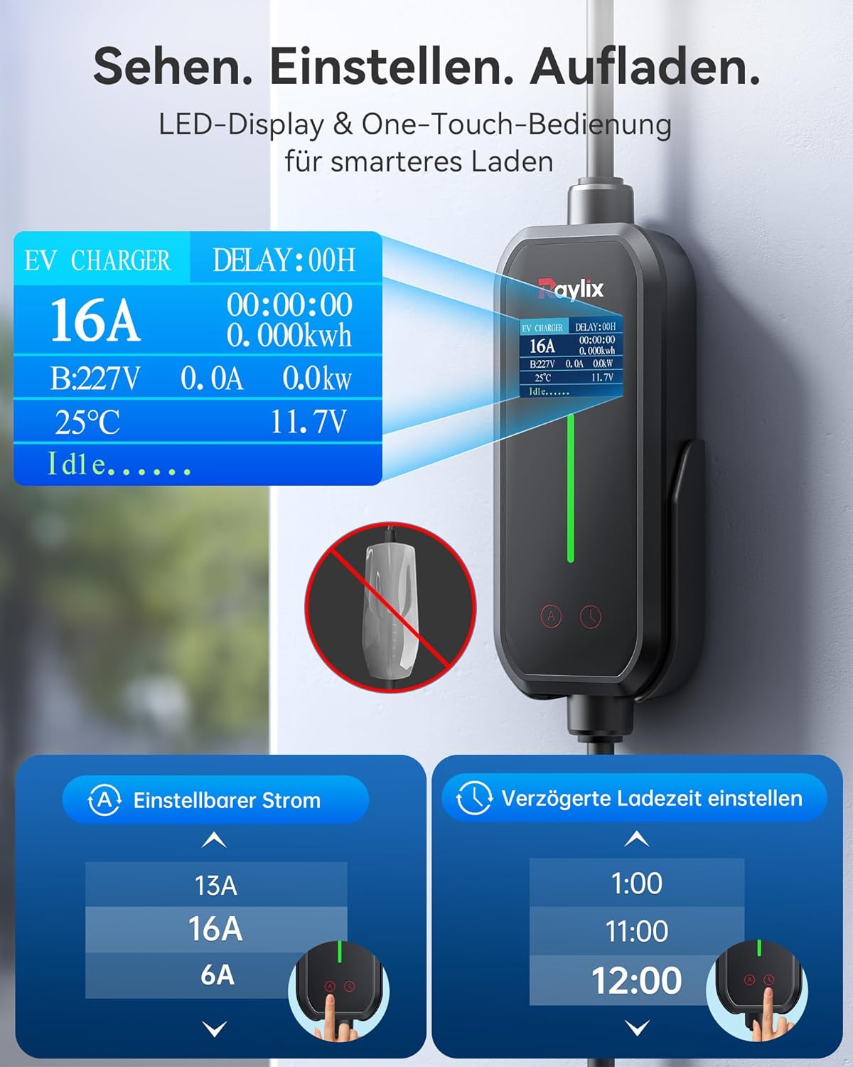 Thumbnail 3 de Raylix Mobile Wallbox Typ 2 3,68 kW