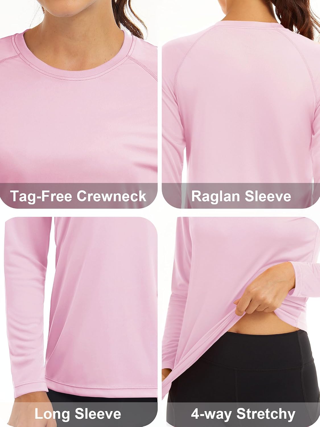 Detalle 2 de MAGCOMSEN Women’s Long Sleeve UPF 50+ Sun Protection Shirt for Hiking, Fishing, Workouts