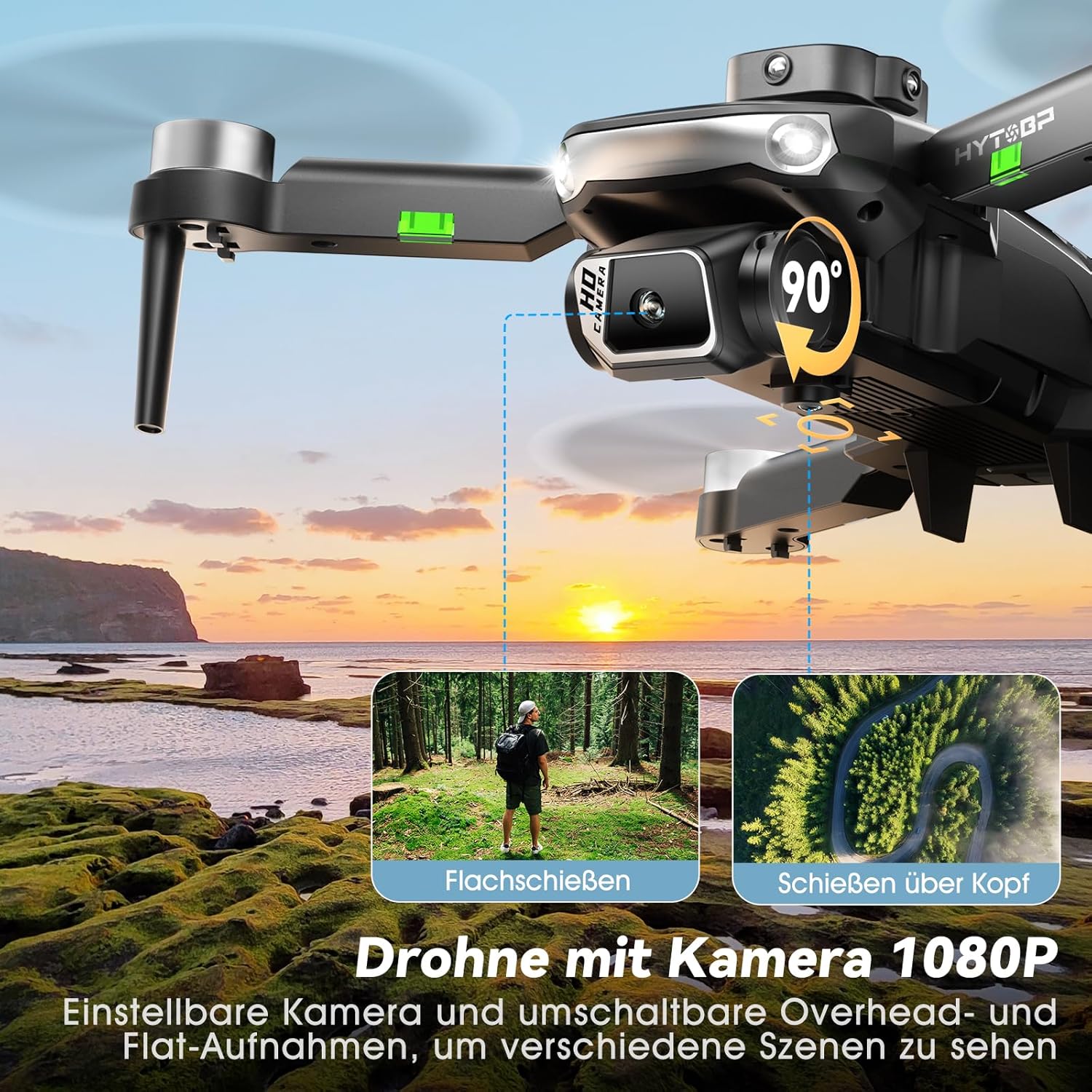 Detalle 2 de S165 Drohne mit Kamera 1080P – 2-Kamera-System, 40 Minuten Flugzeit, 3 Akkus, 5G WiFi