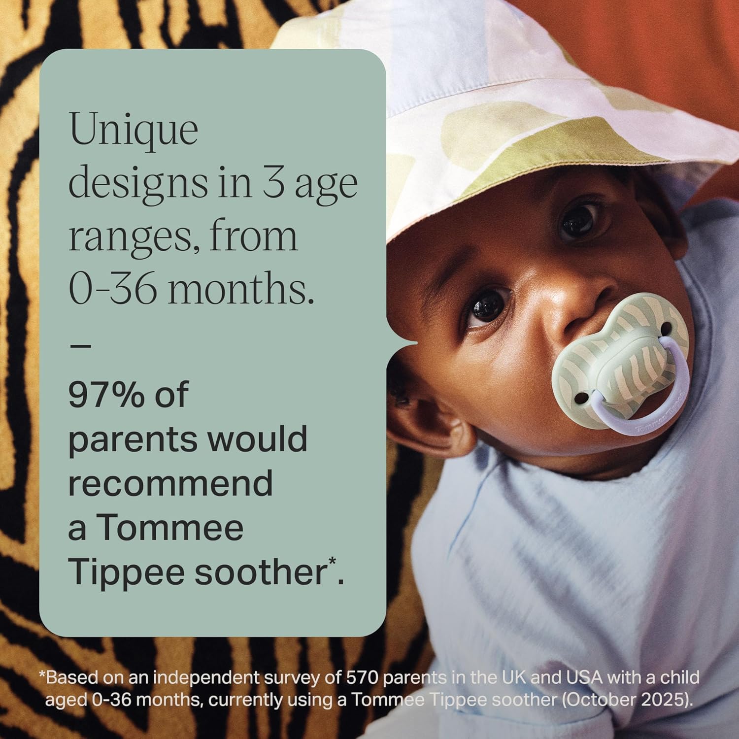 Detalle de Tommee Tippee Ultimate Fit Soother (18-36 Months) Orthodontic Dummy – Symmetrical Teat, 4 Pack