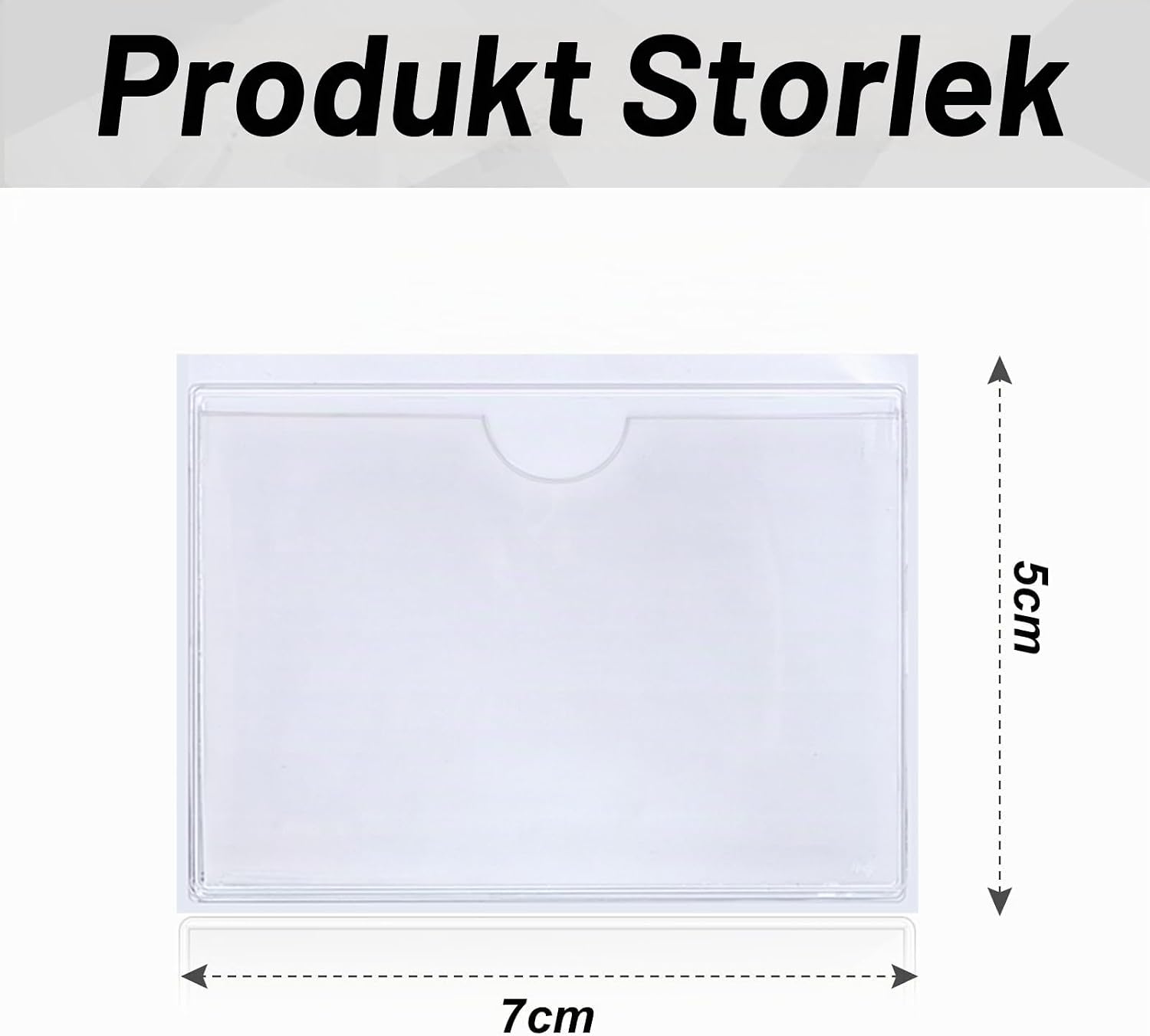 Detalle 2 de Vicloon självhäftande kortfickor i transparent PVC, 5 x 7 cm, 20-pack