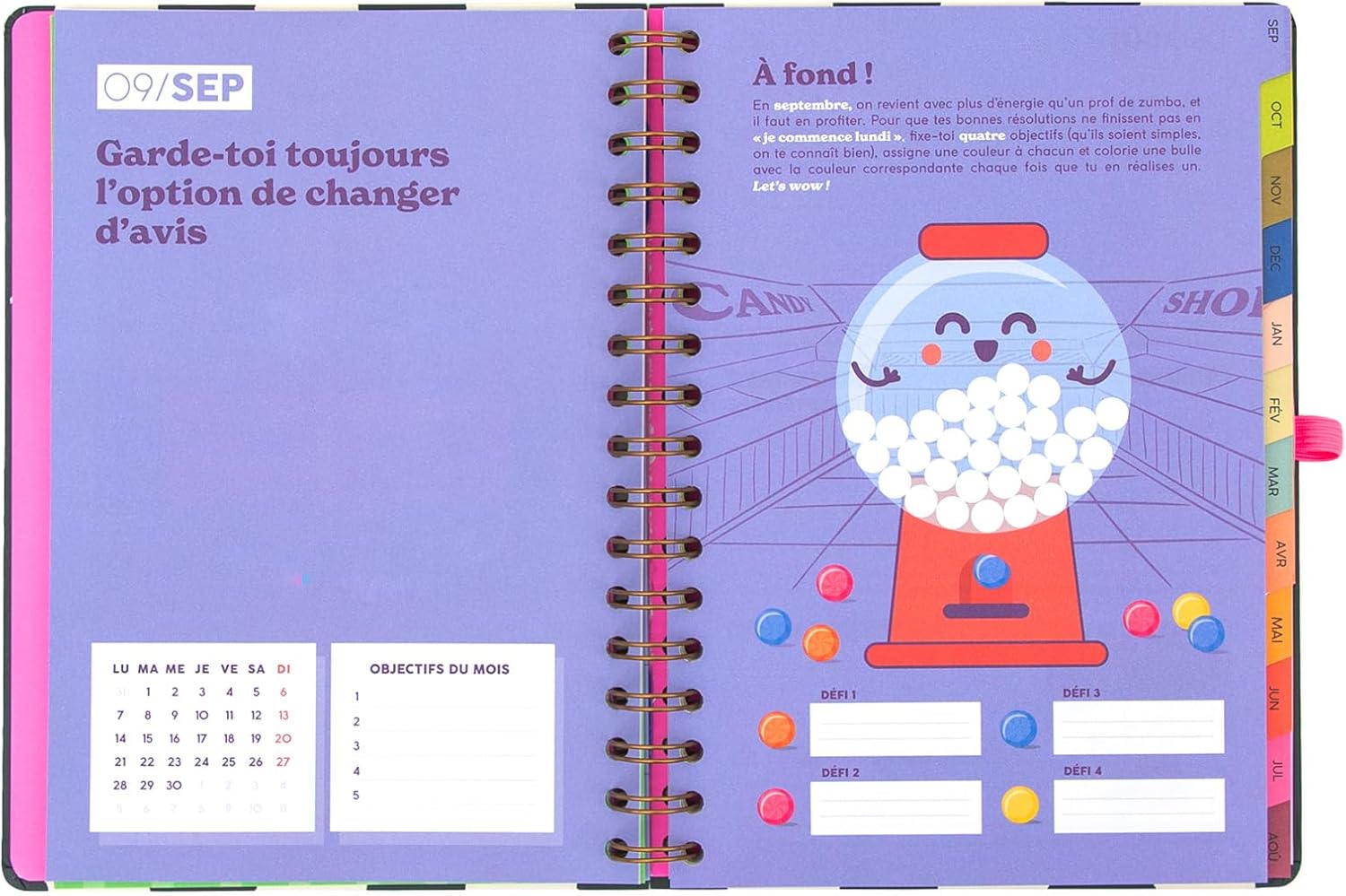 Detalle 2 de Agenda Mr. Wonderful 2026-27 Hebdomadaire – Je commence et on verra bien