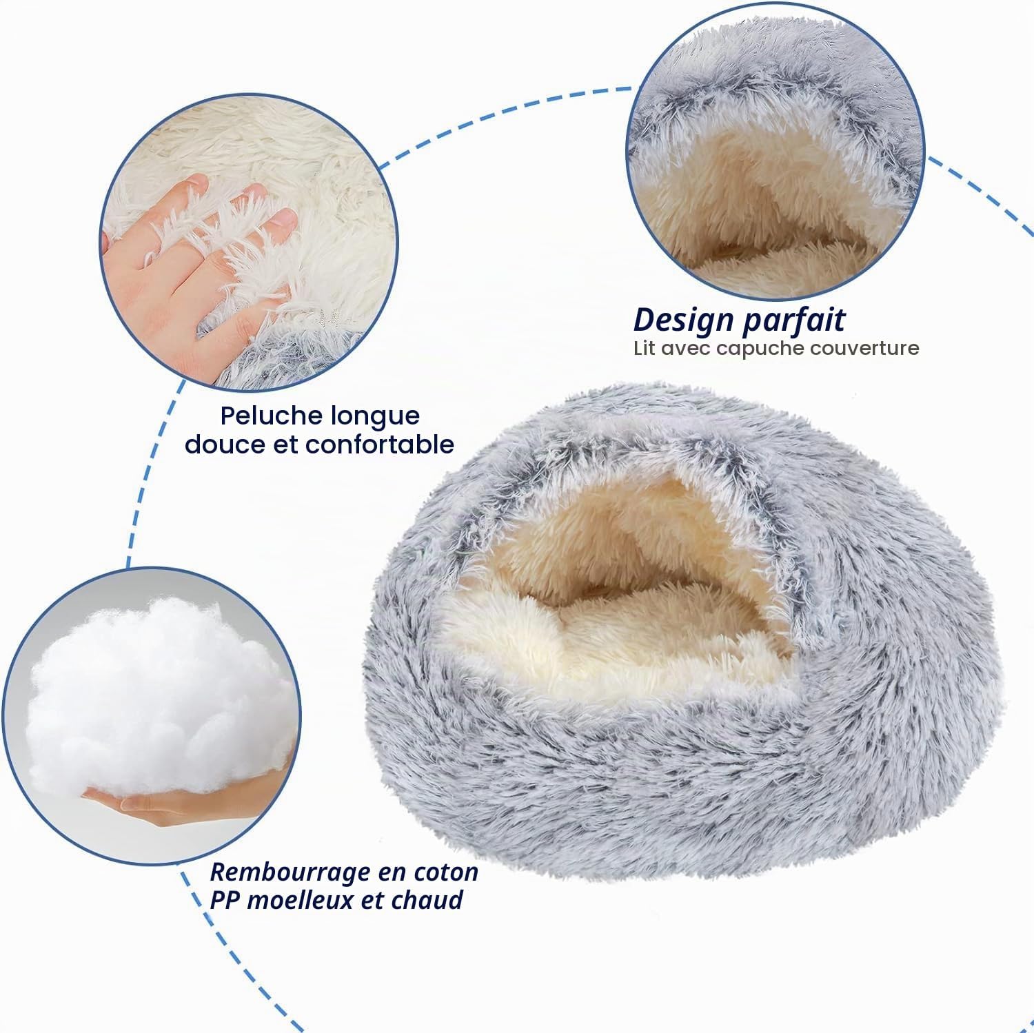 Thumbnail 3 de SHJOEE pluche dierenmand 50 x 50 cm, rond en antislip