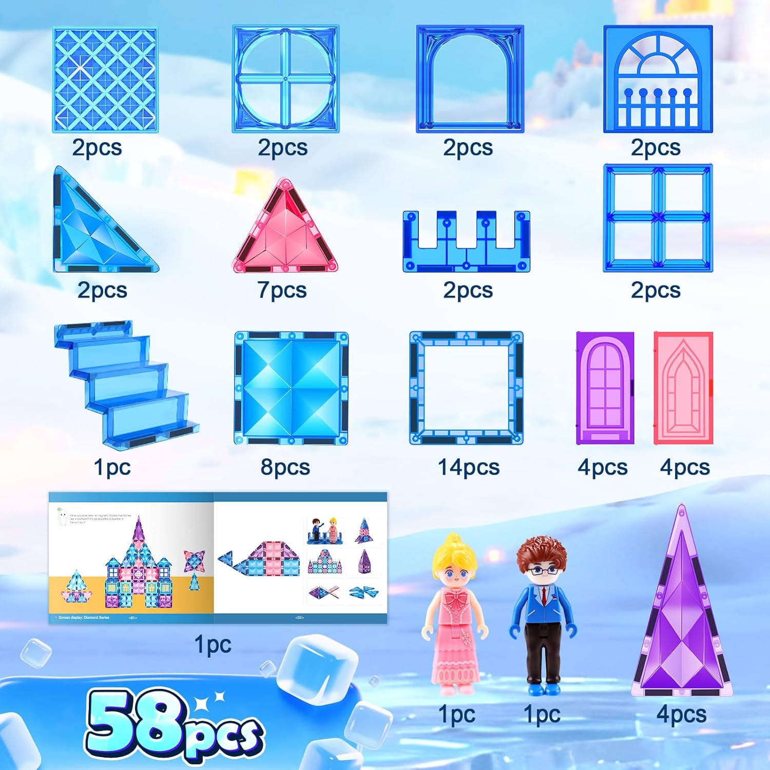 Detalle 2 de Soyee Diamond Magnetic Building Blocks 3-8 Toy set 🧩