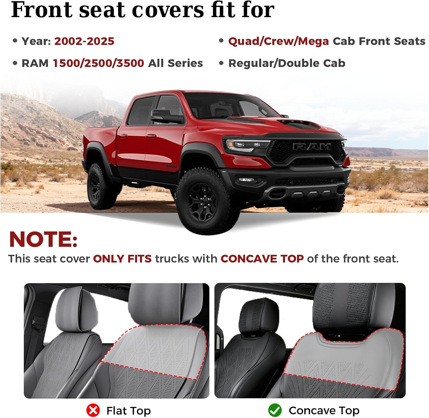 Detalle 2 de Truckiipa Dodge Ram Front Seat Covers