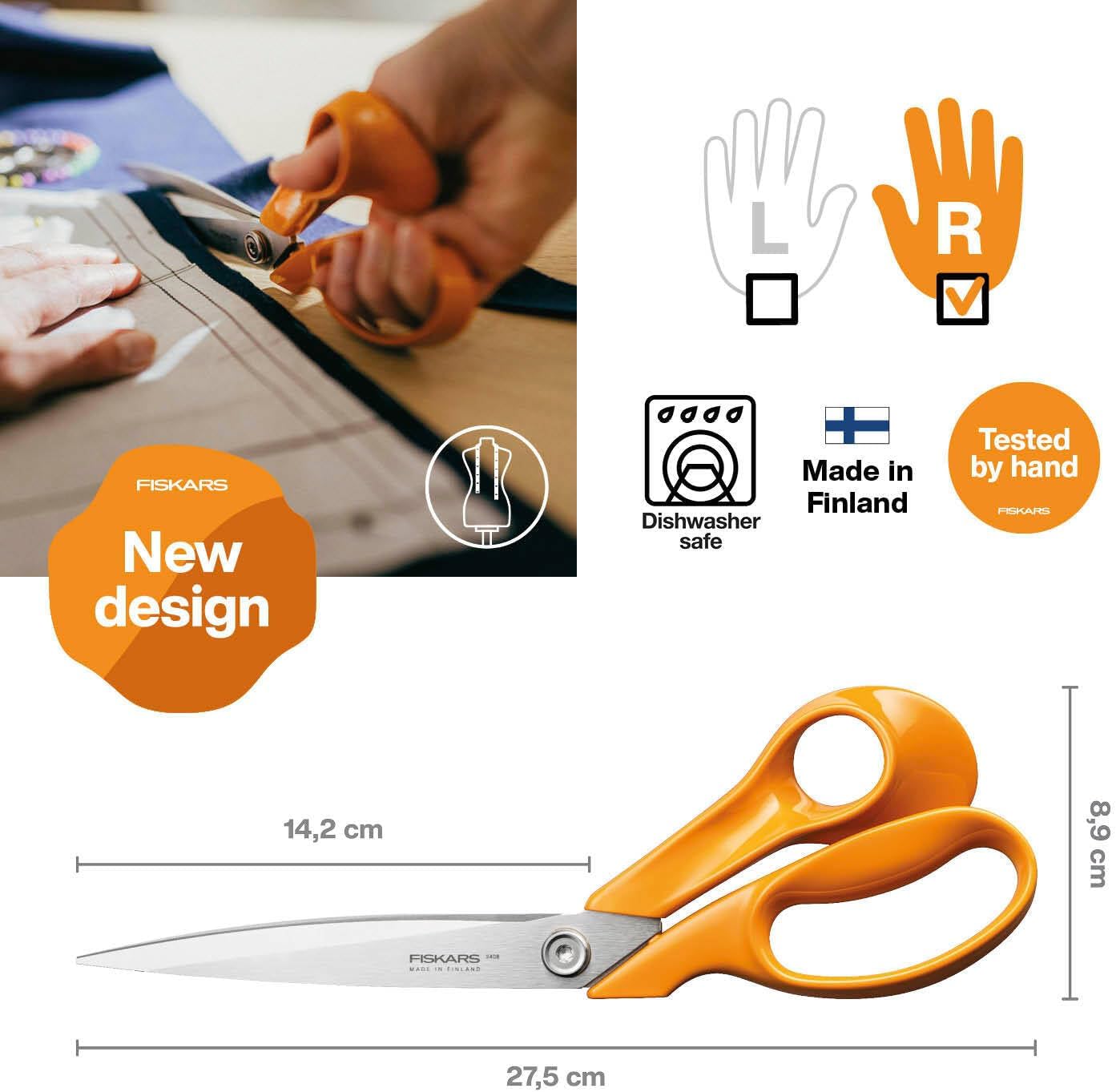 Thumbnail 1 de Fiskars Classic 1075056 – nożyczki krawieckie 27,5 cm, do prawej ręki
