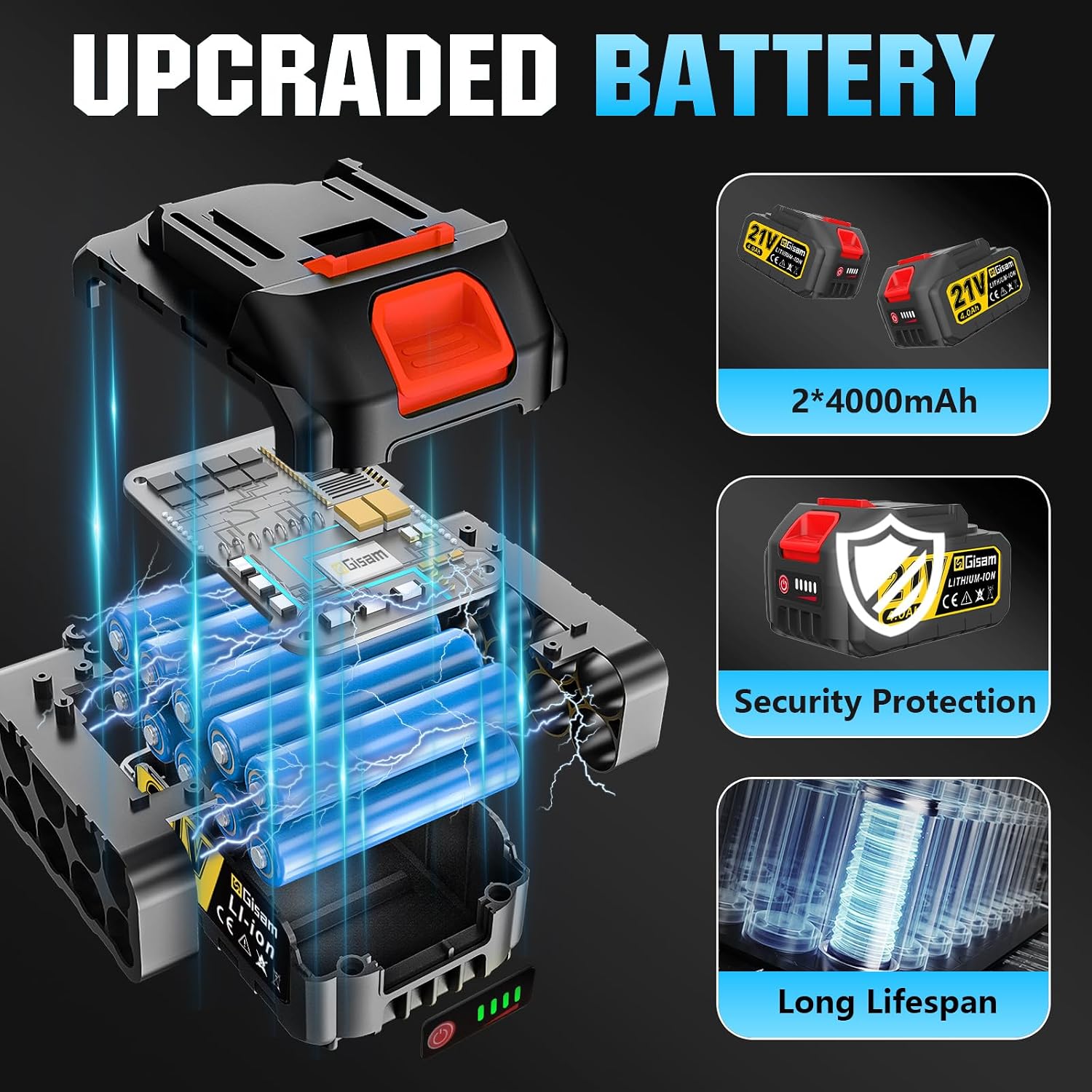 Thumbnail 6 de 2 in 1 Cordless Pole Saw for Makita 18v: 8 Inch Brushless Chainsaw & Telescopic Pruner