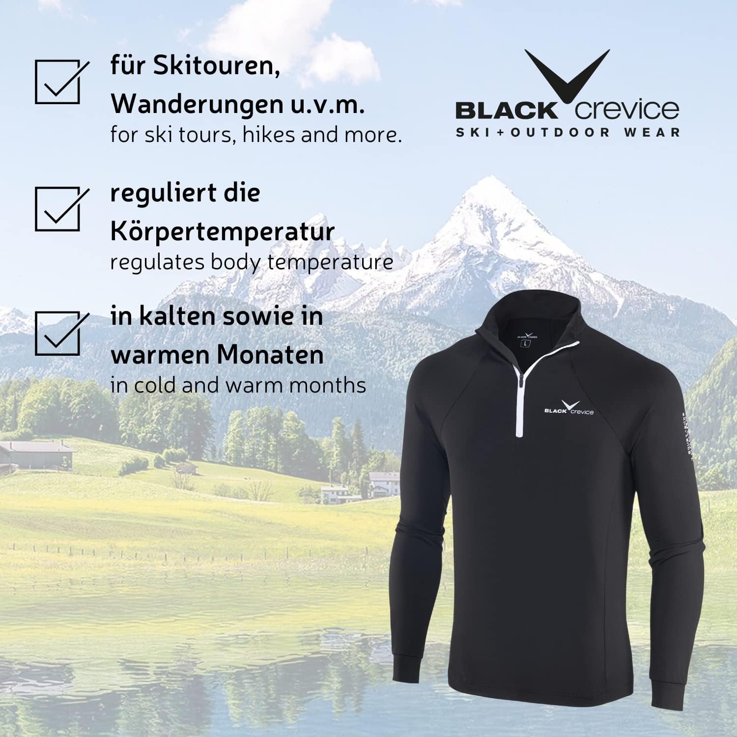Thumbnail 4 de Black Crevice BCR1120: Maglia Funzionale da Uomo a Maniche Lunghe, ideale come dolcevita per sport invernali