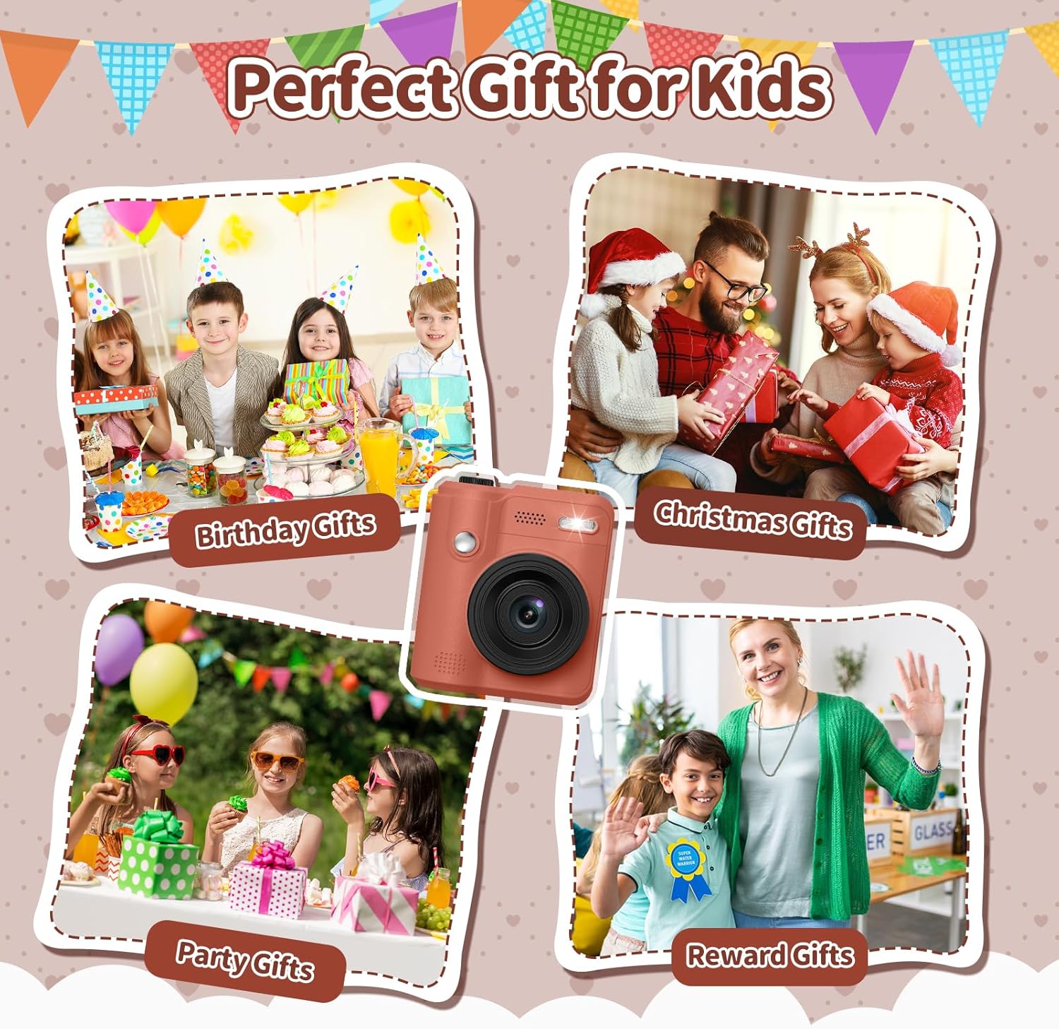 Thumbnail 6 de Gofunly Sofortbildkamera Kinder mit 1080P, 32 GB Karte & Sofortdruck-Papier (3–12 Jahre)