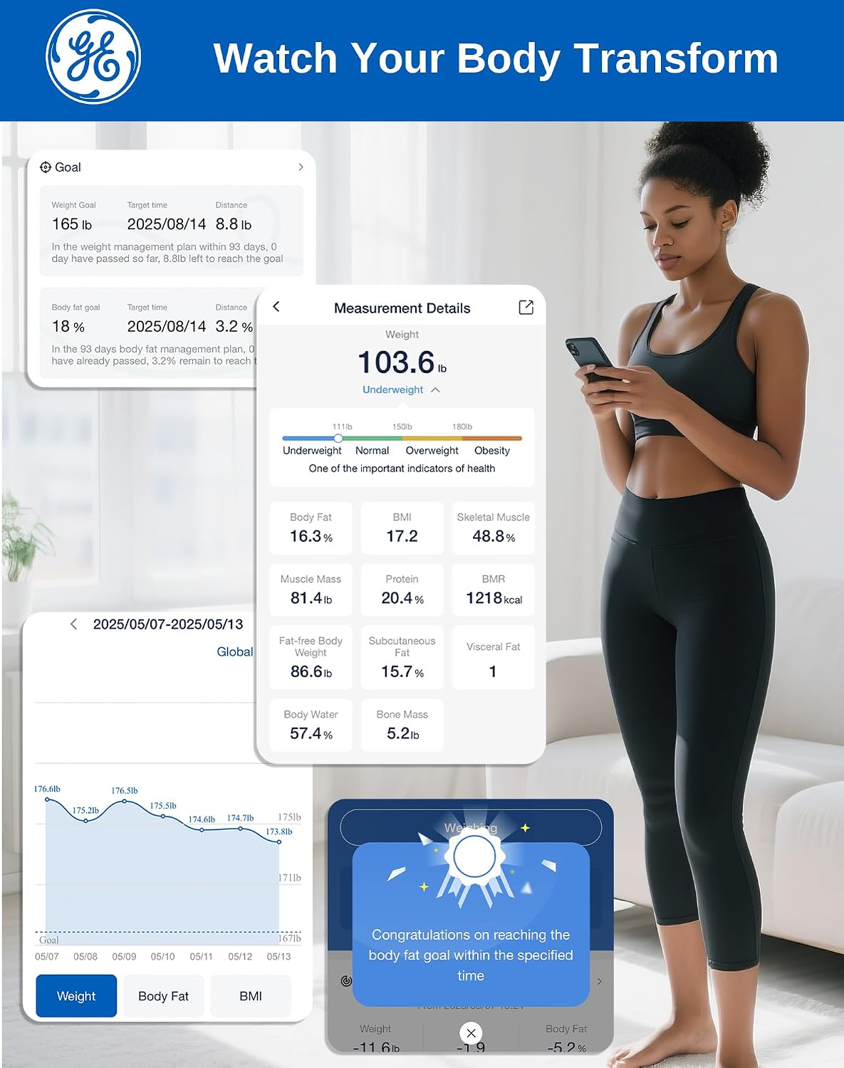 Detalle 2 de GE Smart Scale, 400 lb Capacity