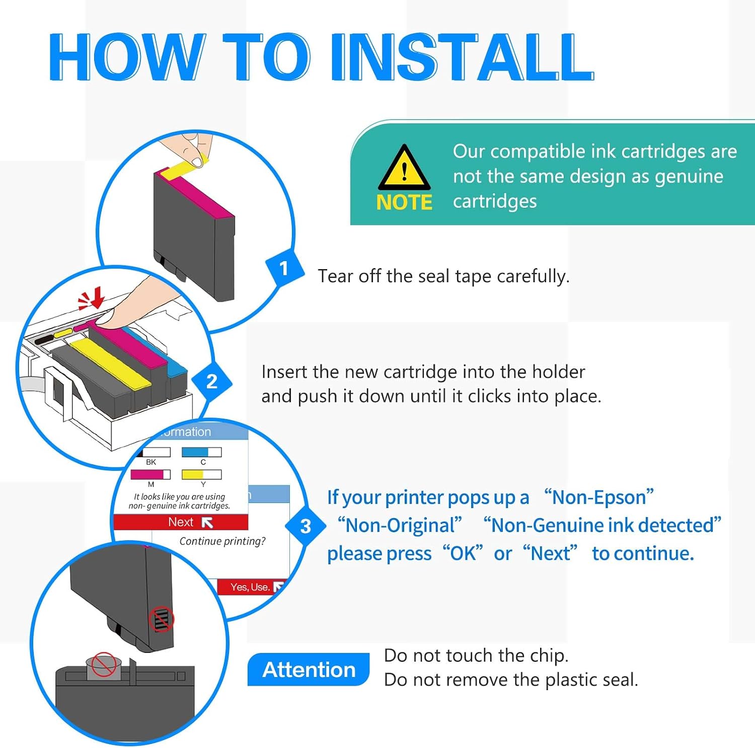 Thumbnail 3 de SANCTink lot de cartouches compatibles Epson 35XL (2 Noir, 1 Cyan, 1 Magenta, 1 Jaune)