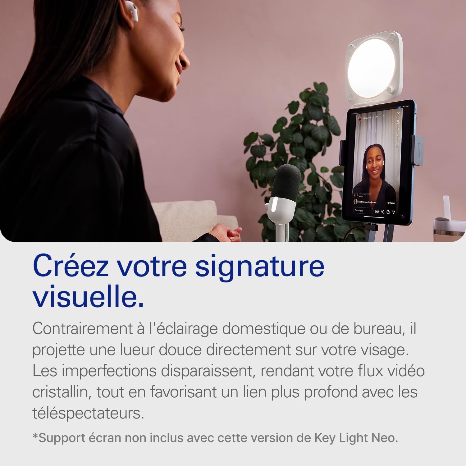 Thumbnail 4 de Elgato Key Light Neo (sans support) : éclairage pour vidéo, streaming et visio avec contrôle intégré/Wi‑Fi